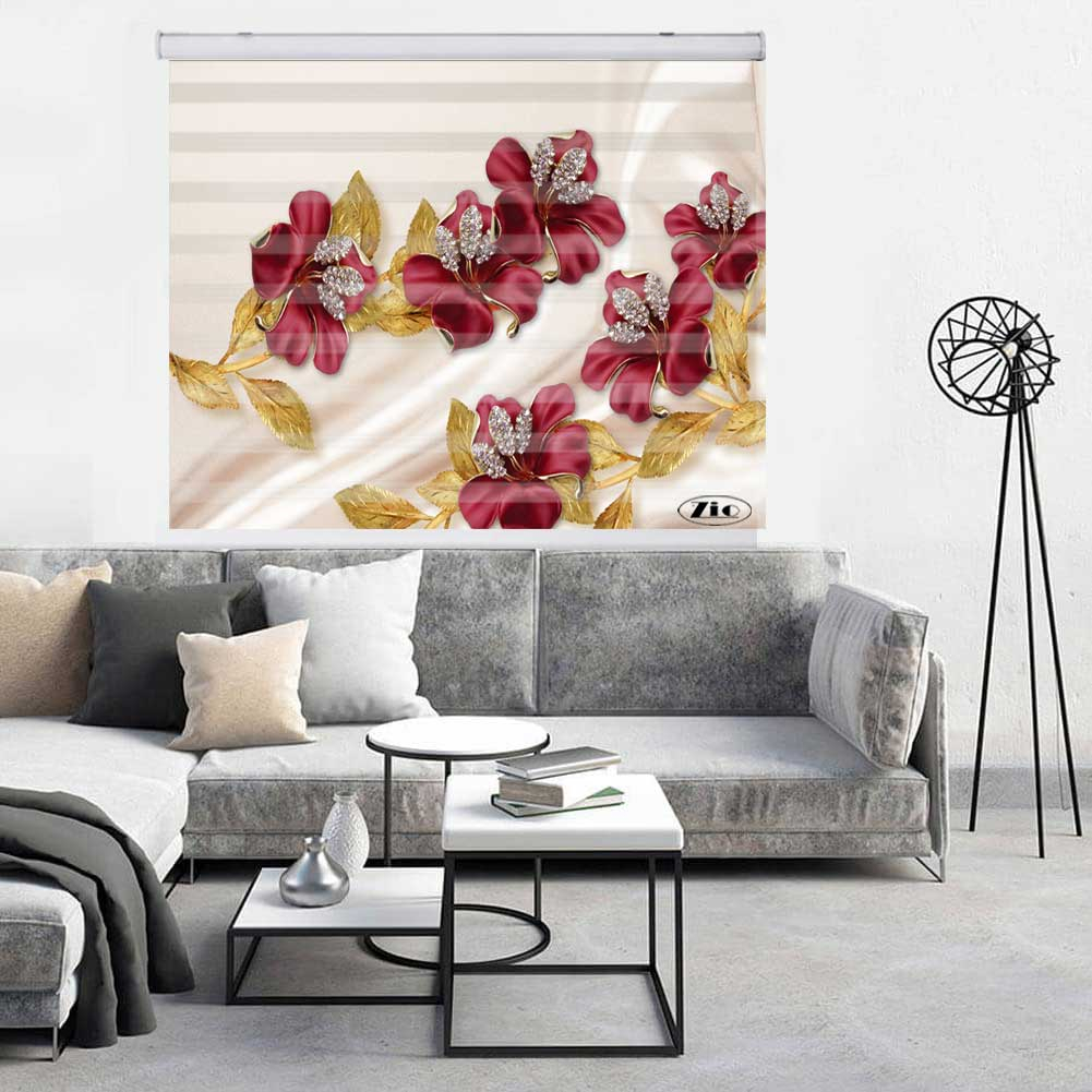 پرده زبرا زیو کد 3D1292 سایز 150x150 سانتی متر