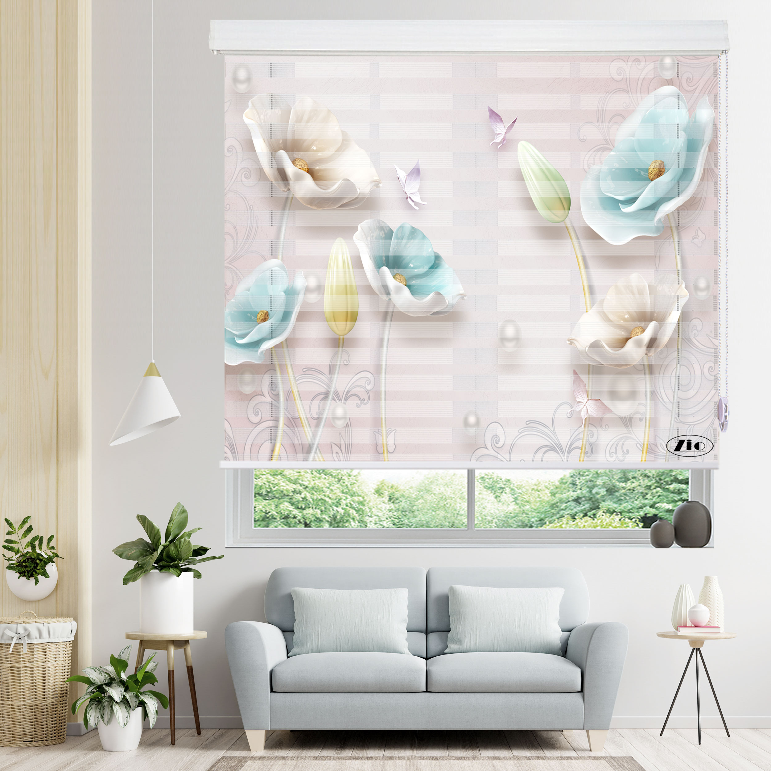 پرده زبرا زیو مدل 3D-1057 سایز 200x200 سانتی متر