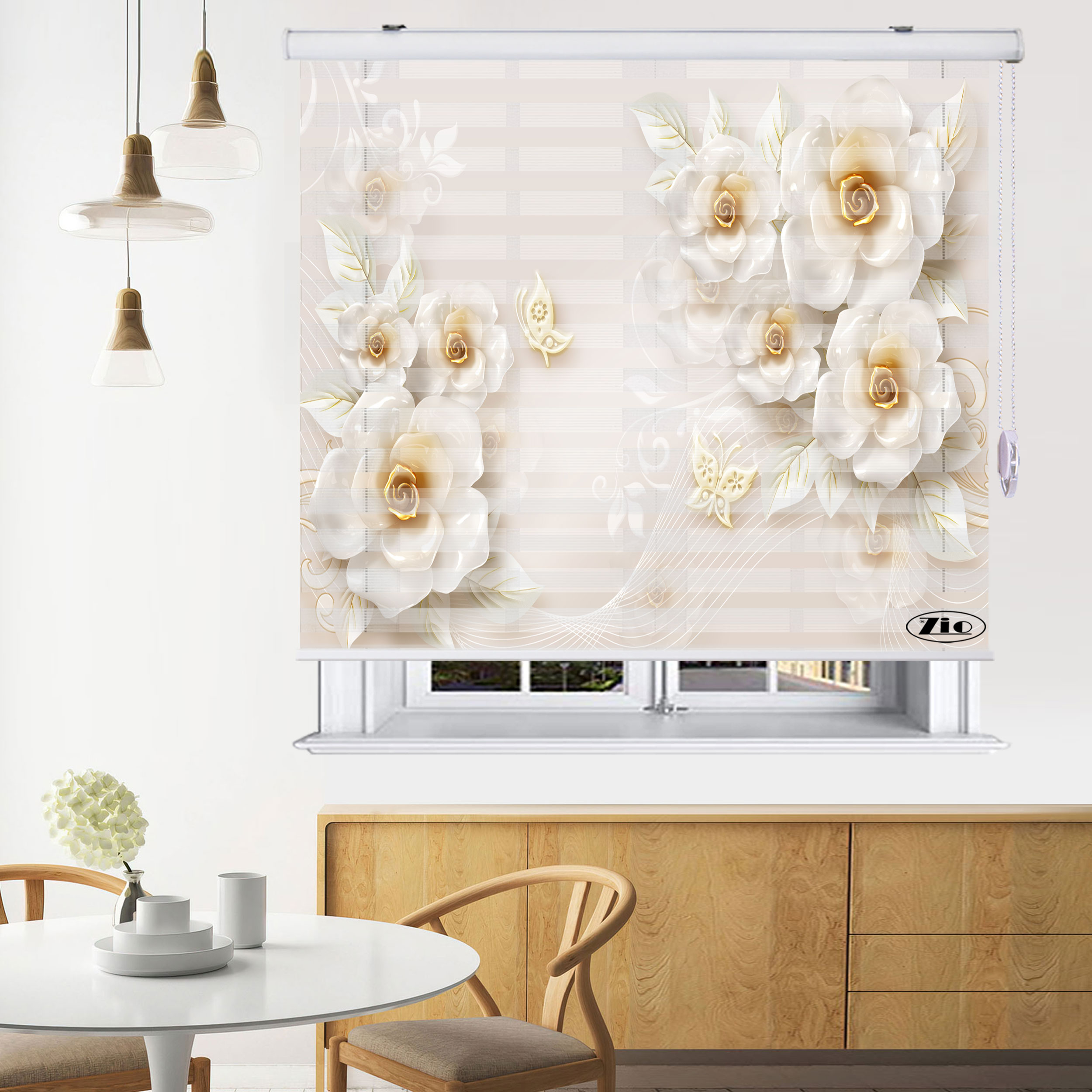 پرده زبرا زیو مدل 3D-1059 سایز 200x150 سانتی متر
