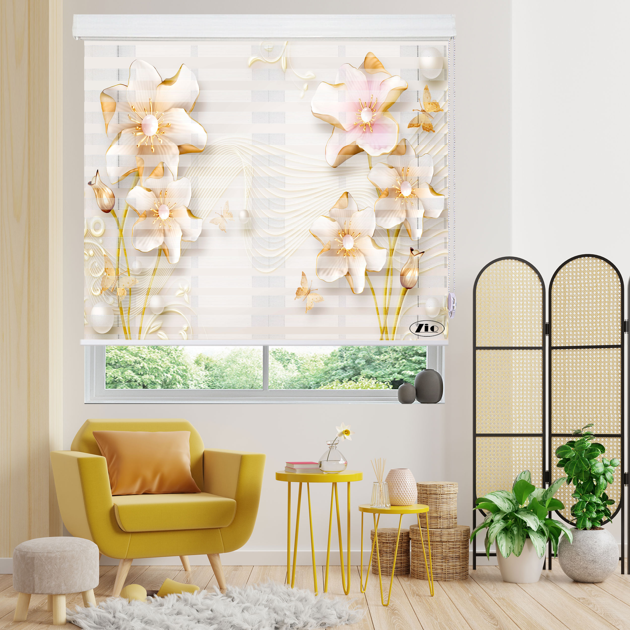 پرده زبرا زیو مدل 3D-1219 سایز 200x280 سانتی متر