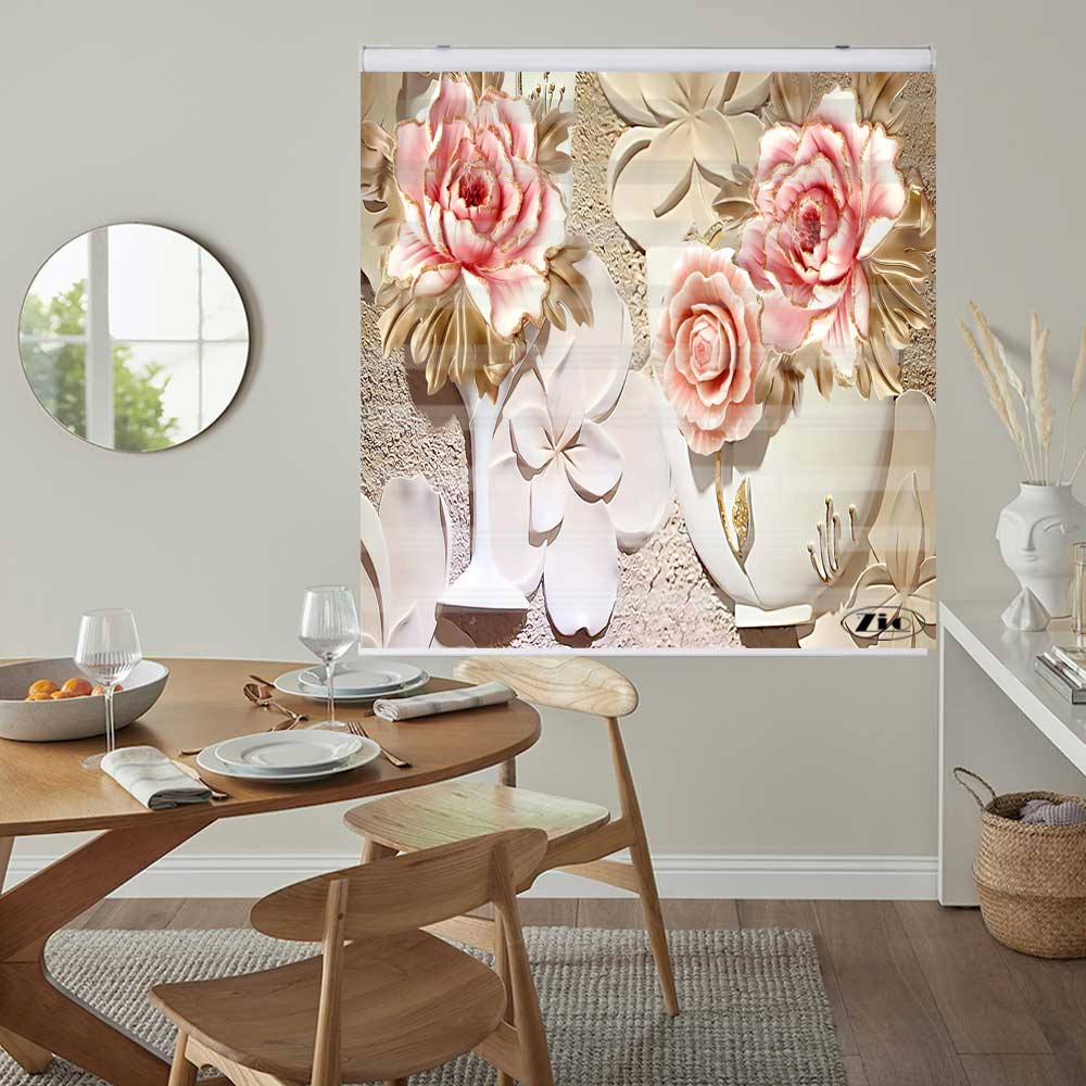 پرده زبرا زیو کد 3D1130 سایز 150x150 سانتی متر