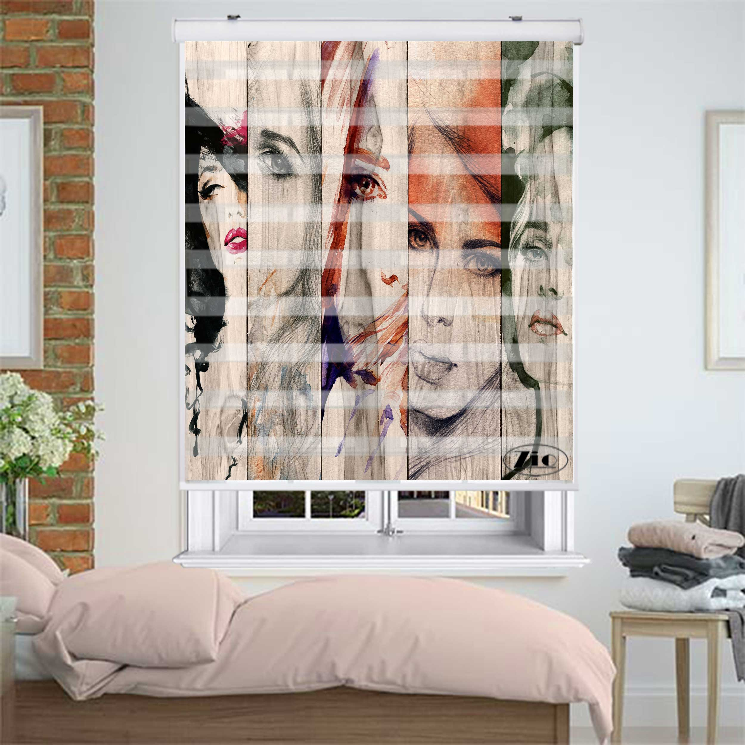 پرده زبرا زیو مدل P6083 سایز 150x200 سانتی متر