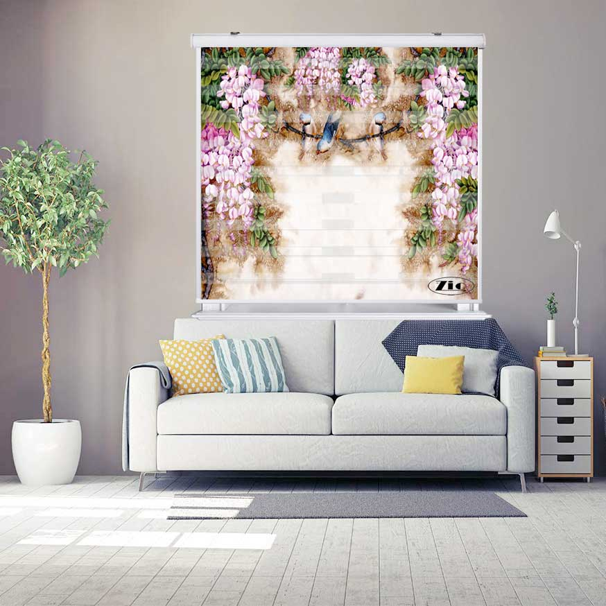 پرده زبرا زیو کد 3D1432 سایز 150x150 سانتی متر
