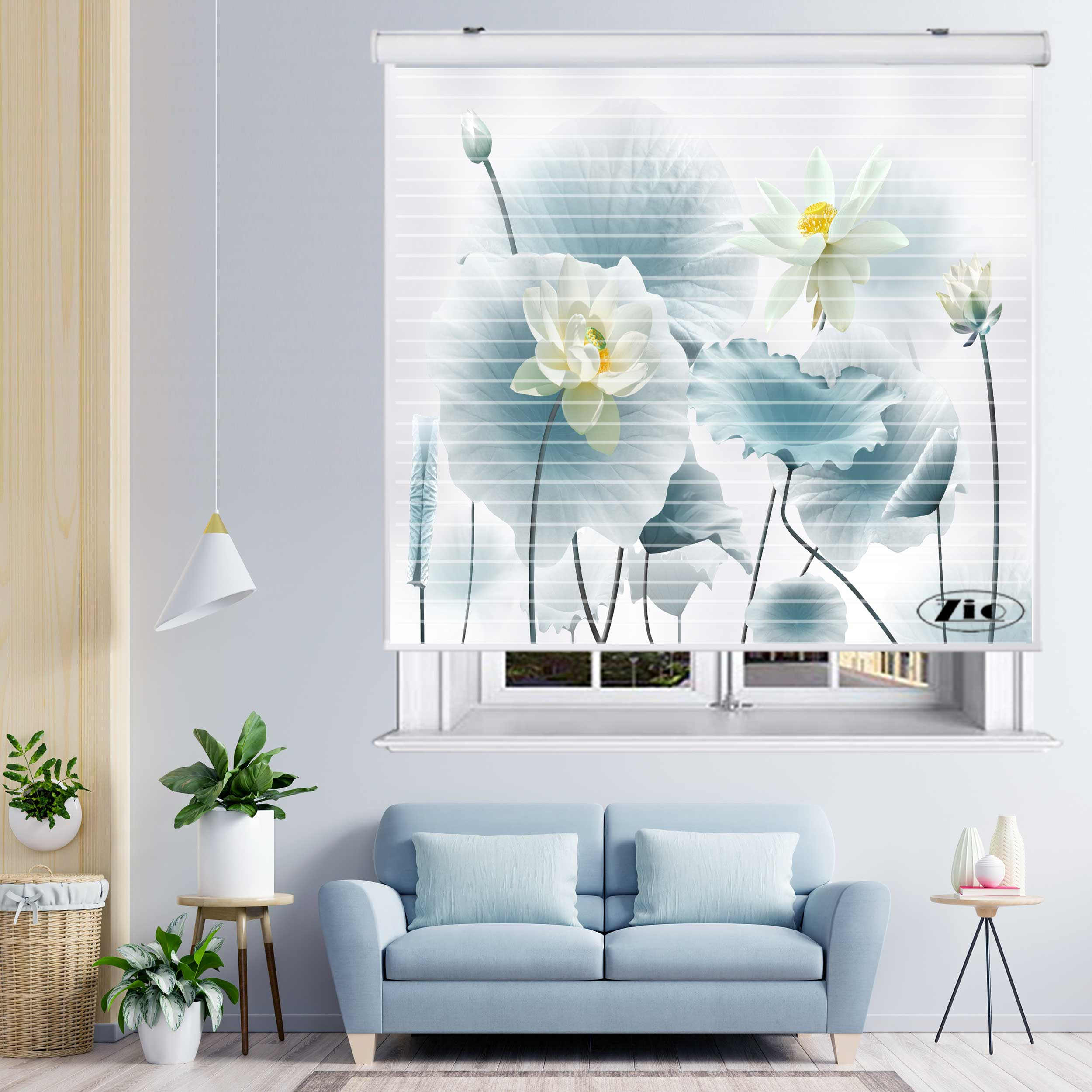 پرده زبرا زیو مدل 3D1075 سایز 150x150 سانتی متر