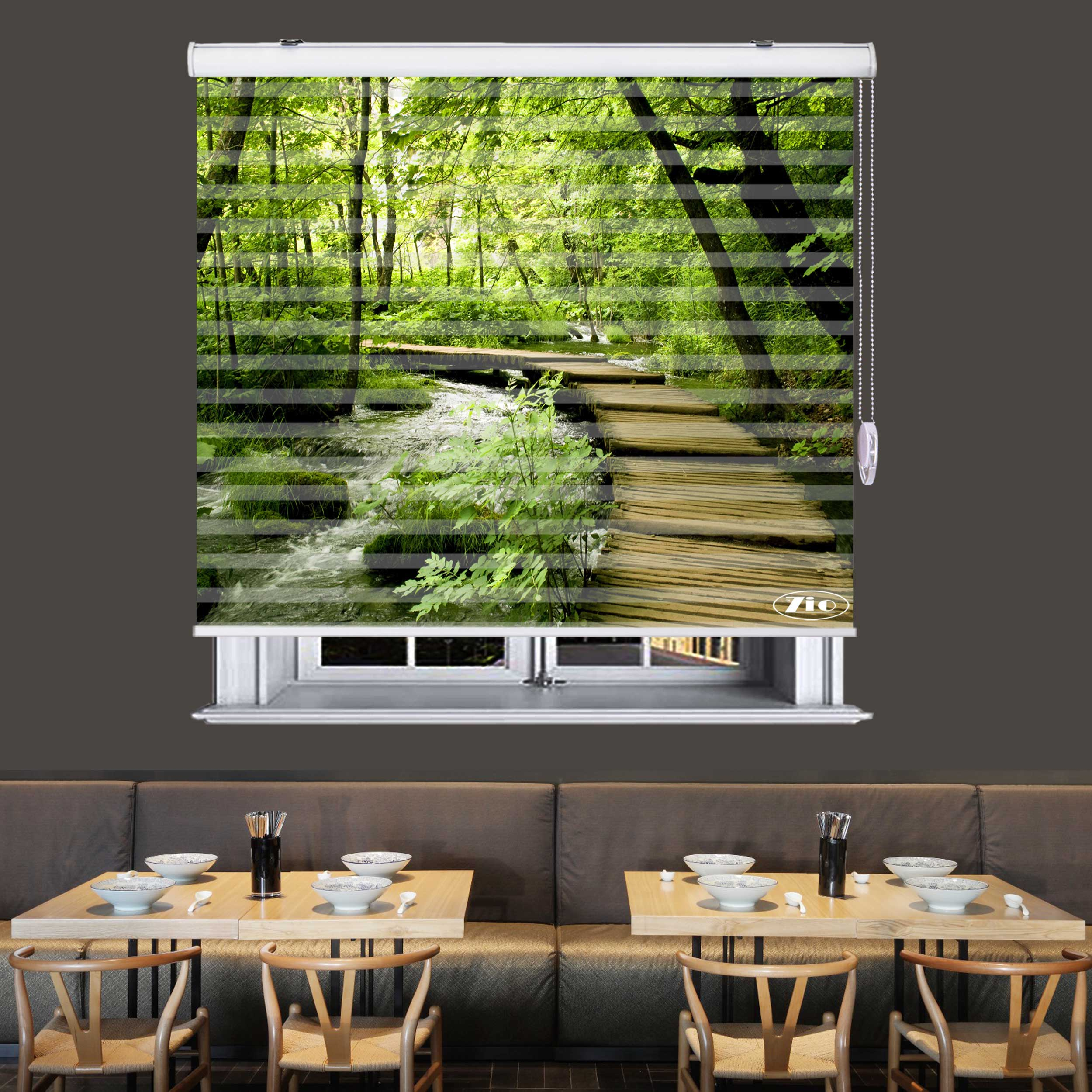 پرده زبرا زیو مدل L5010 سایز 100x280 سانتی متر
