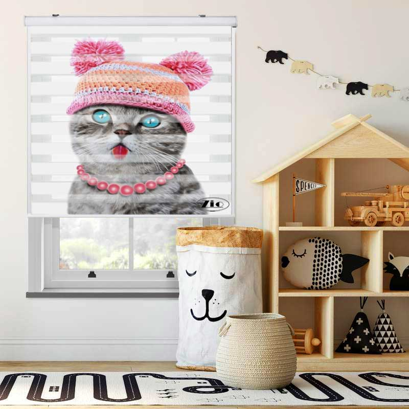 پرده زبرا زیو کد OA7051 سایز 150x150 سانتی متر