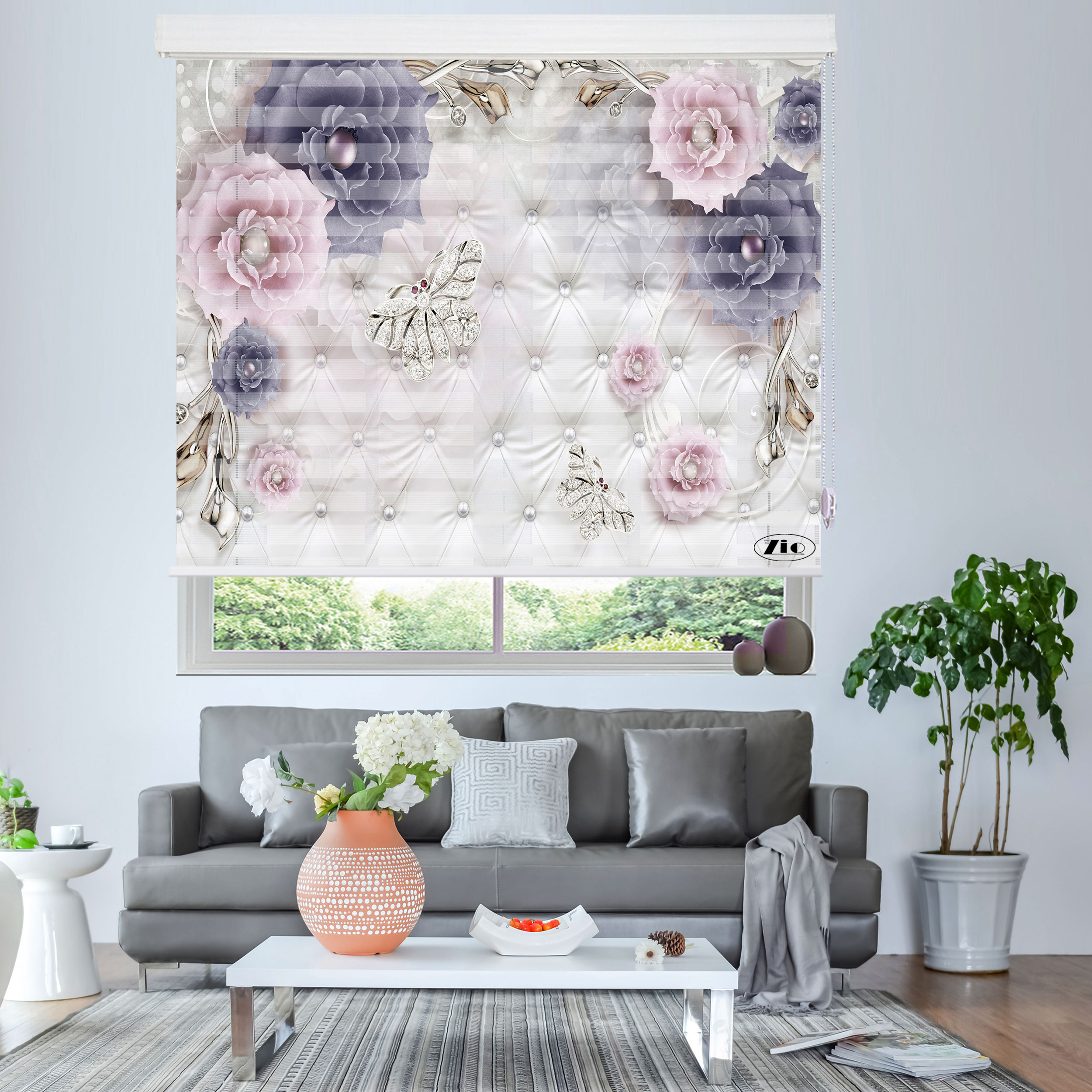 پرده زبرا زیو مدل 3D-1002 سایز 100x150 سانتی متر