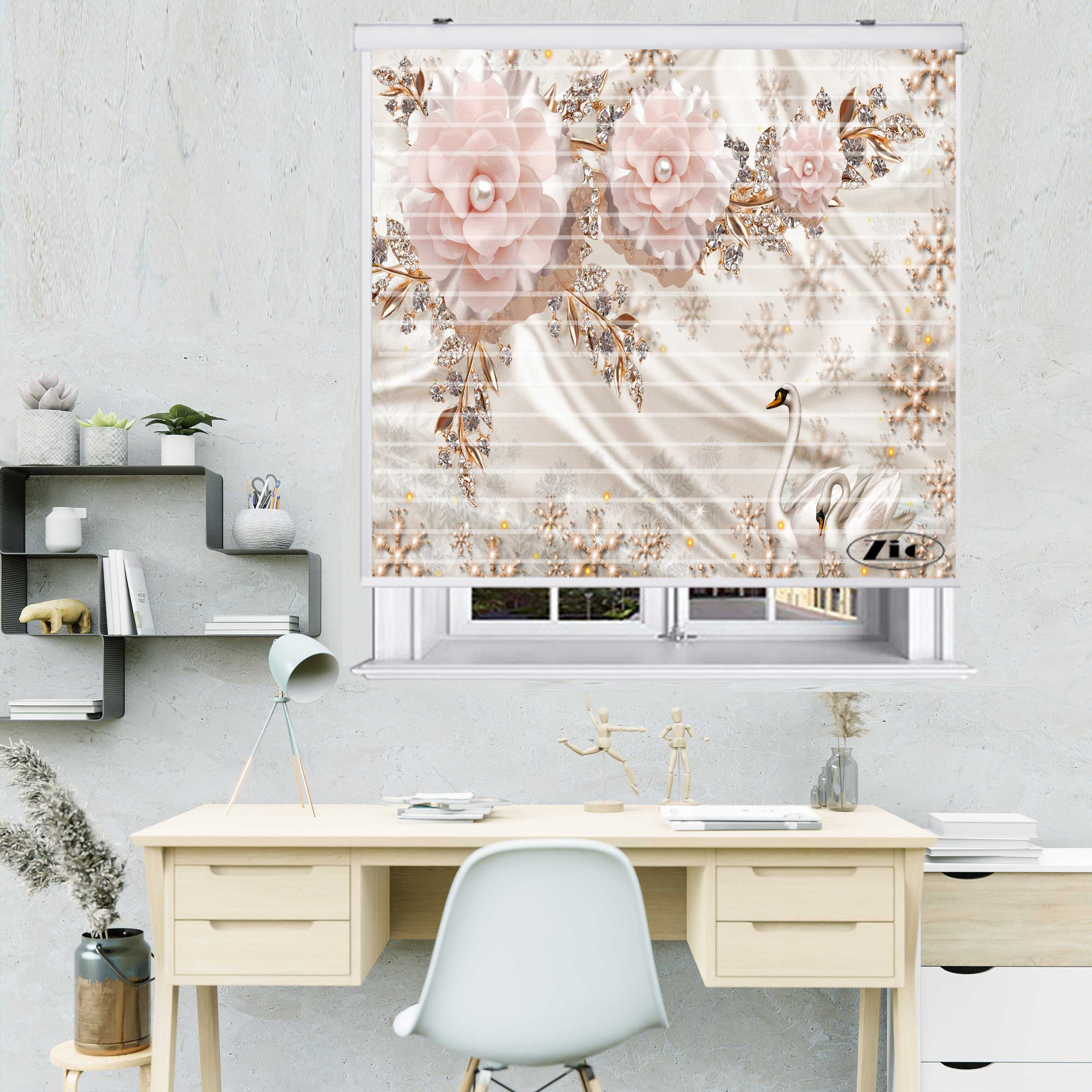 پرده زبرا زیو مدل 3D1046 سایز 150x150 سانتی متر
