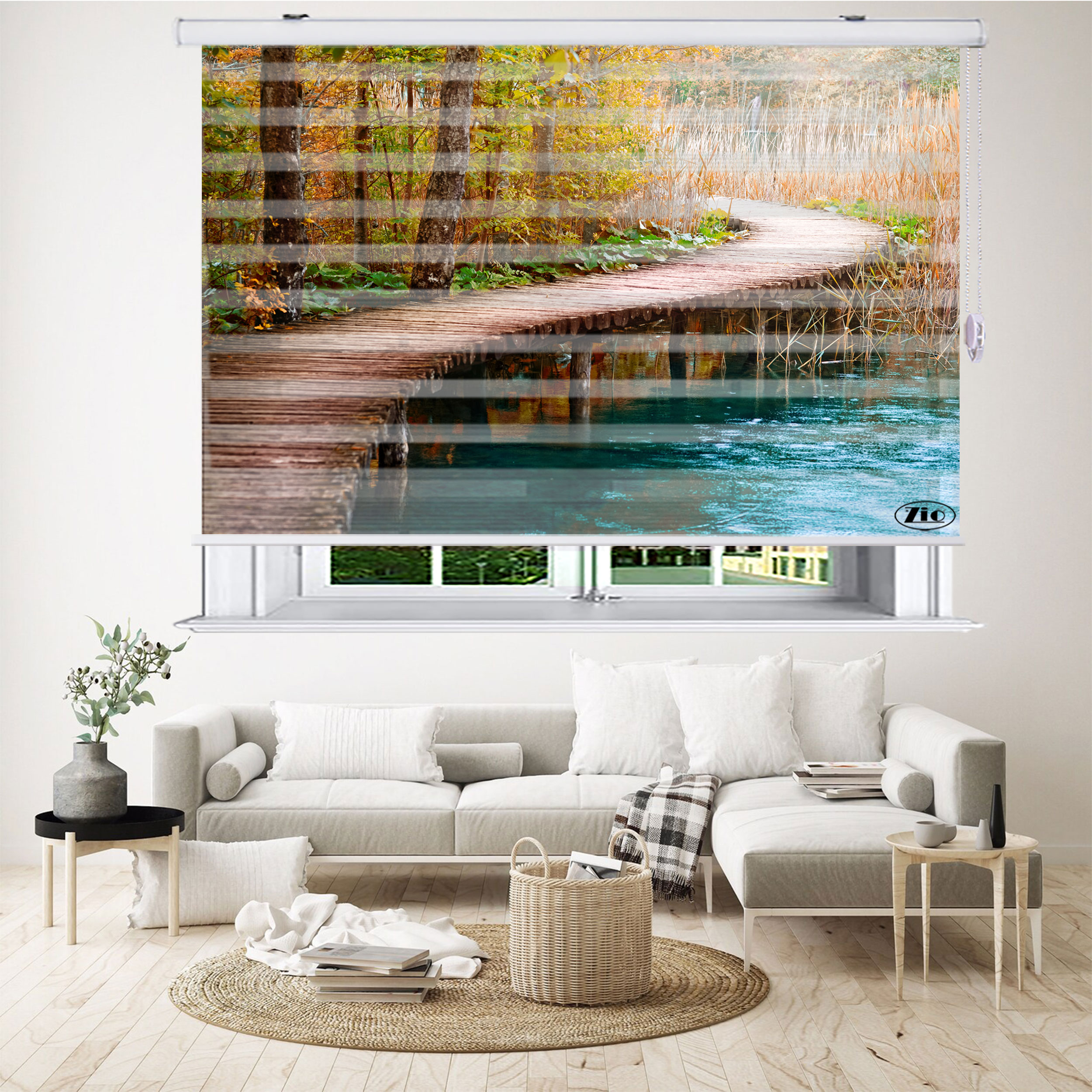 پرده زبرا زیو مدل L5027 سایز 150x280 سانتی متر