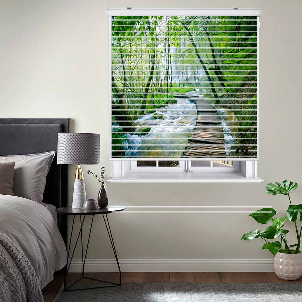 پرده زبرا زیو مدل سیلوئت L-5017 سایز 150x150 سانتی متر