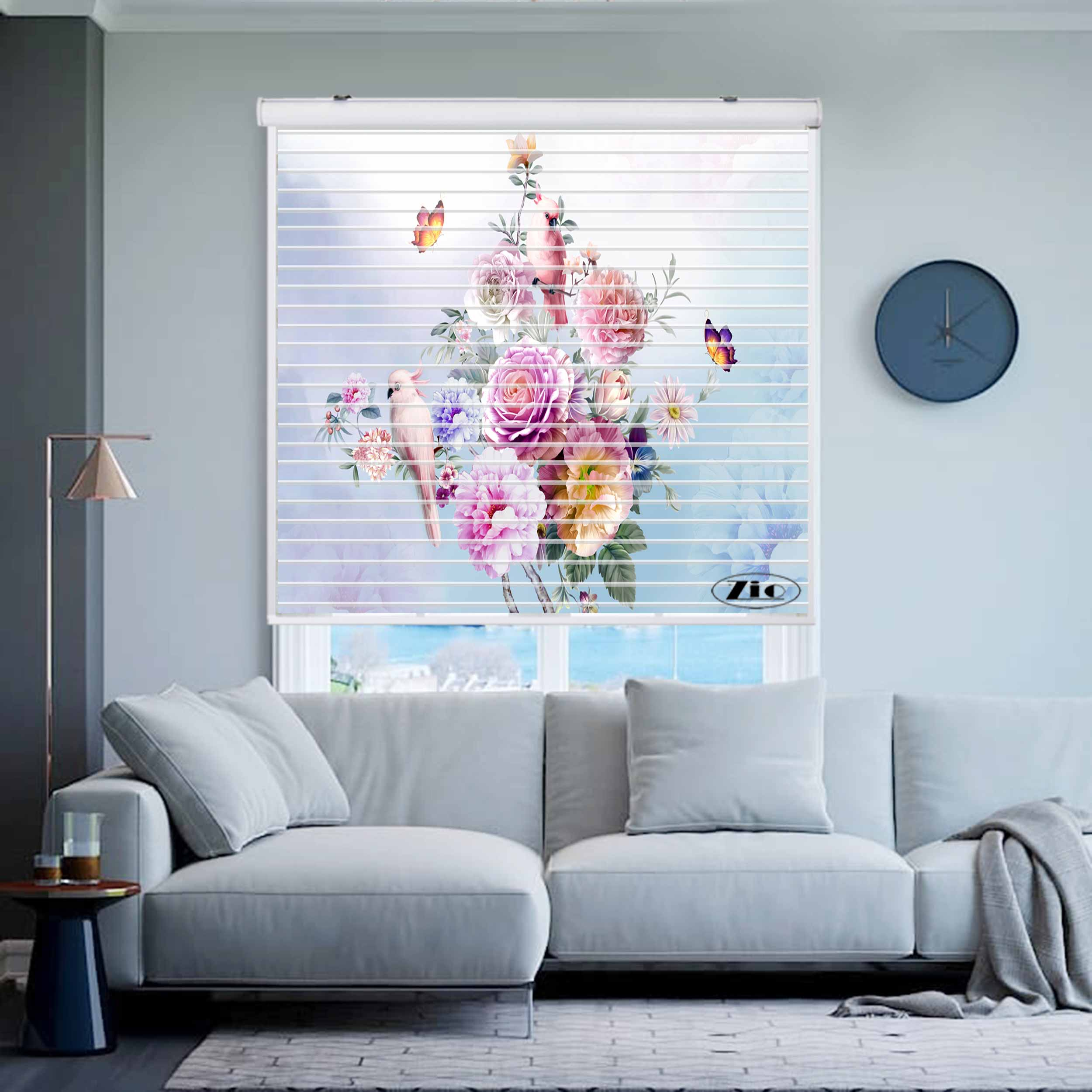 پرده زبرا زیو مدل P-6012 سایز 150x150 سانتی متر
