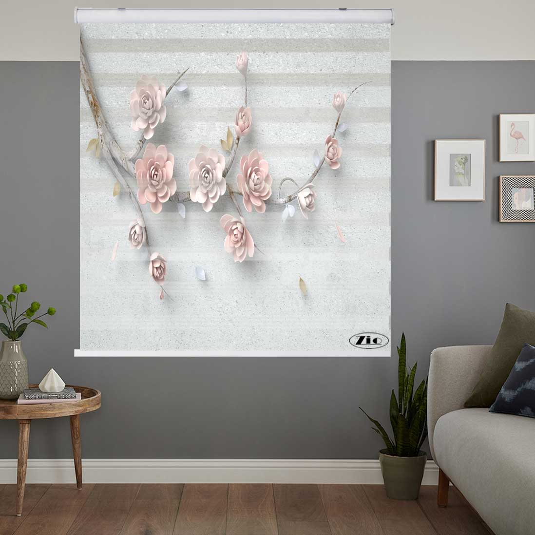 پرده زبرا زیو کد 3D1180 سایز 150x150 سانتی متر