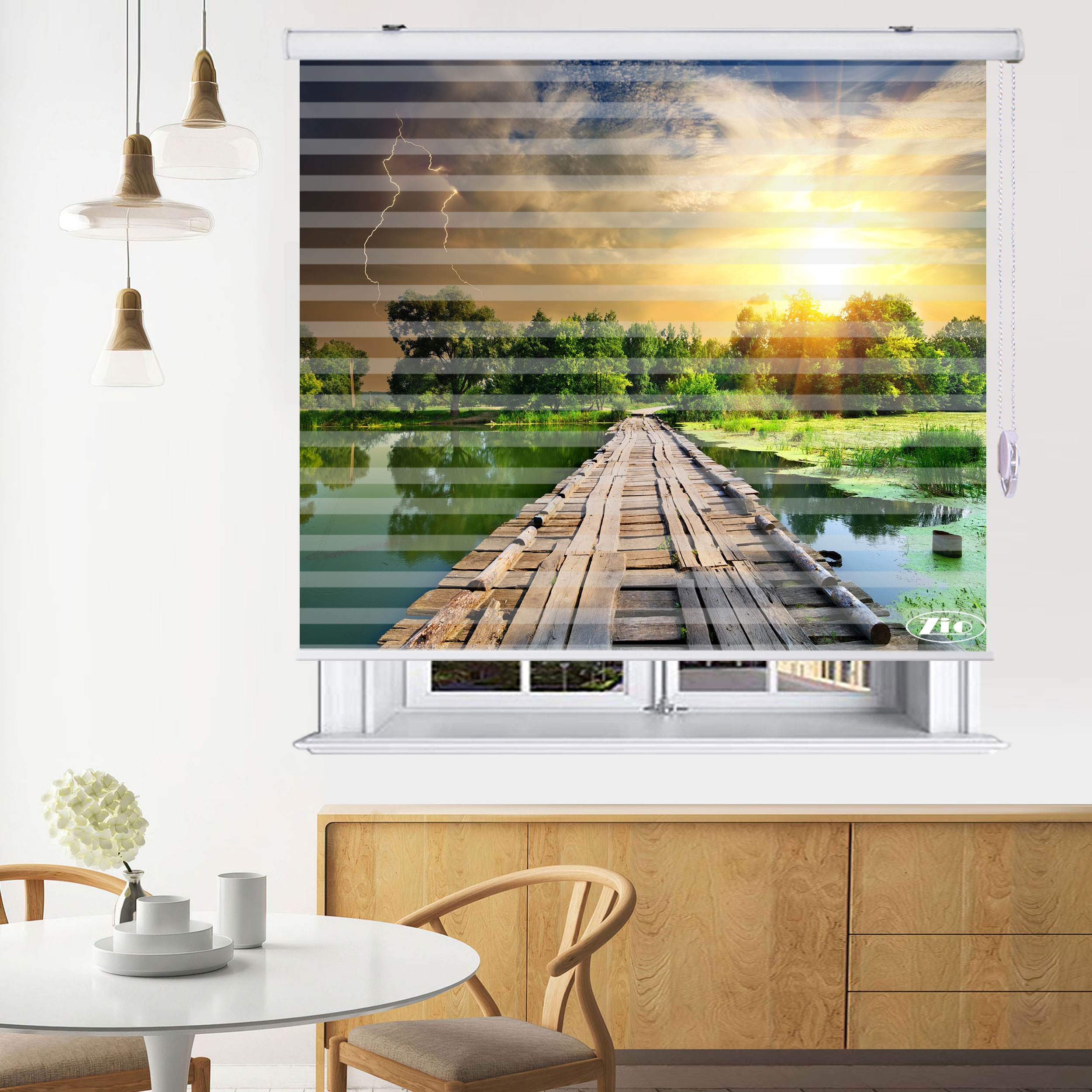 پرده زبرا زیو مدل L5026 سایز 150x200 سانتی متر