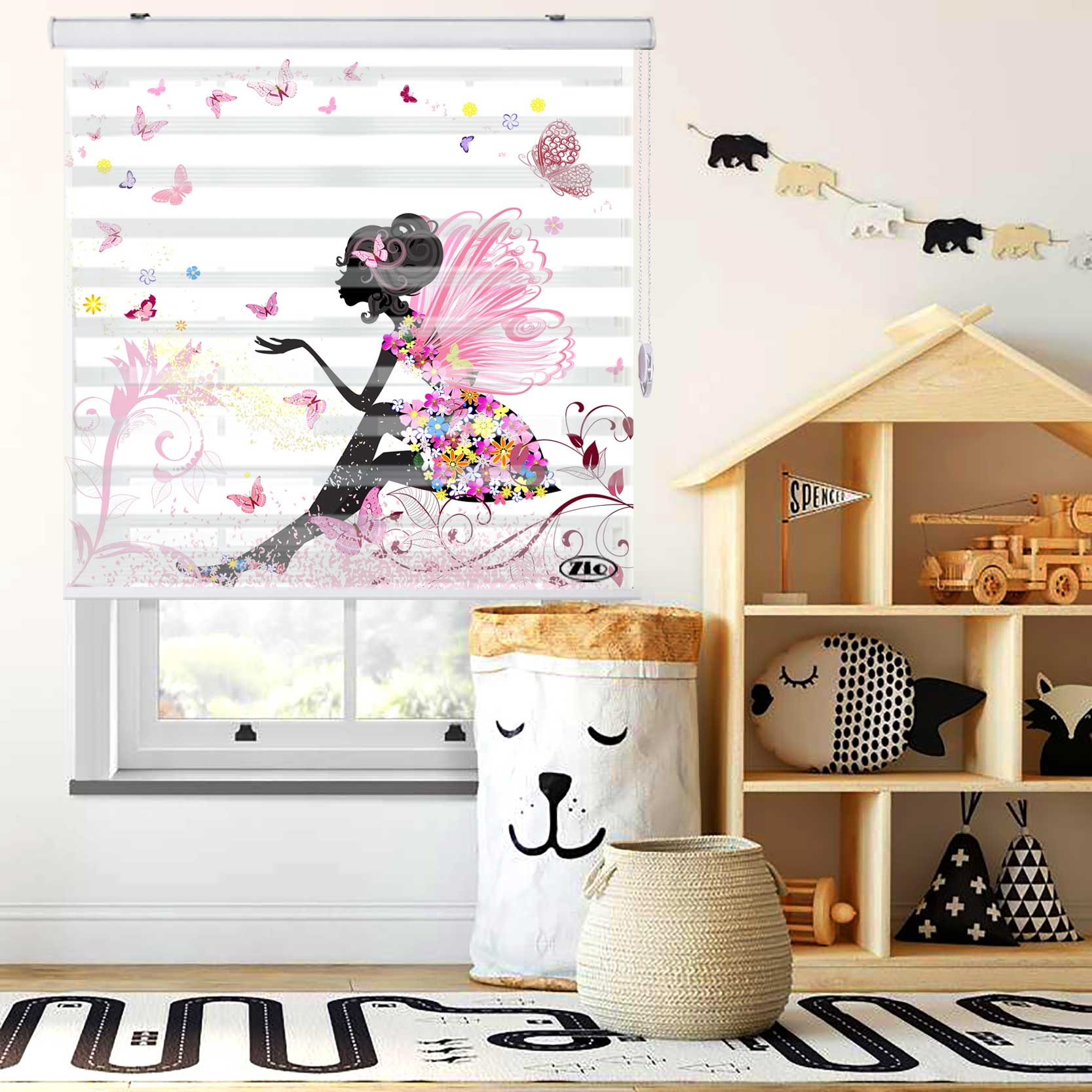 پرده زبرا زیو مدل K3137 سایز 150x280 سانتی متر