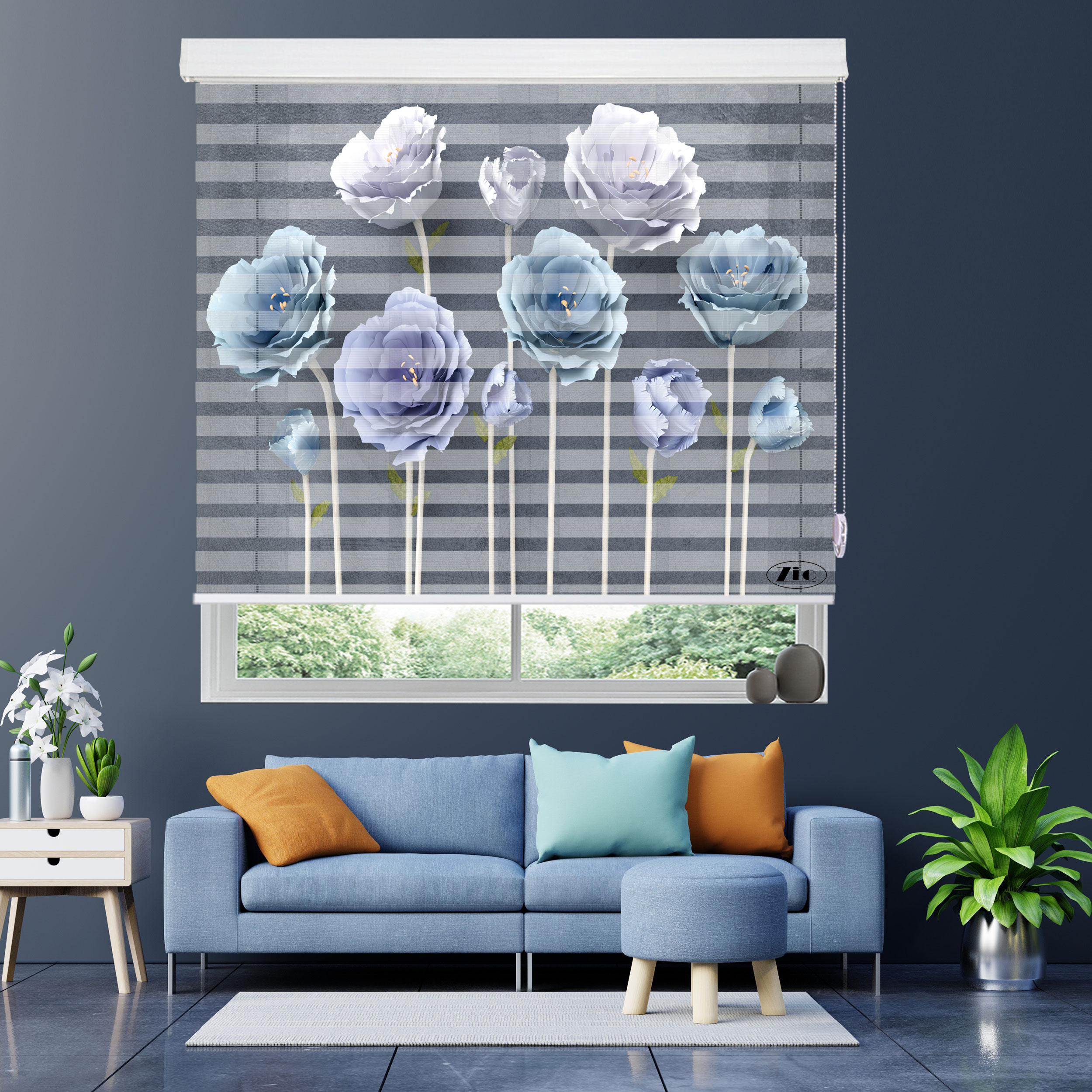 پرده زبرا زیو مدل 3D-1058 سایز 100x150 سانتی متر