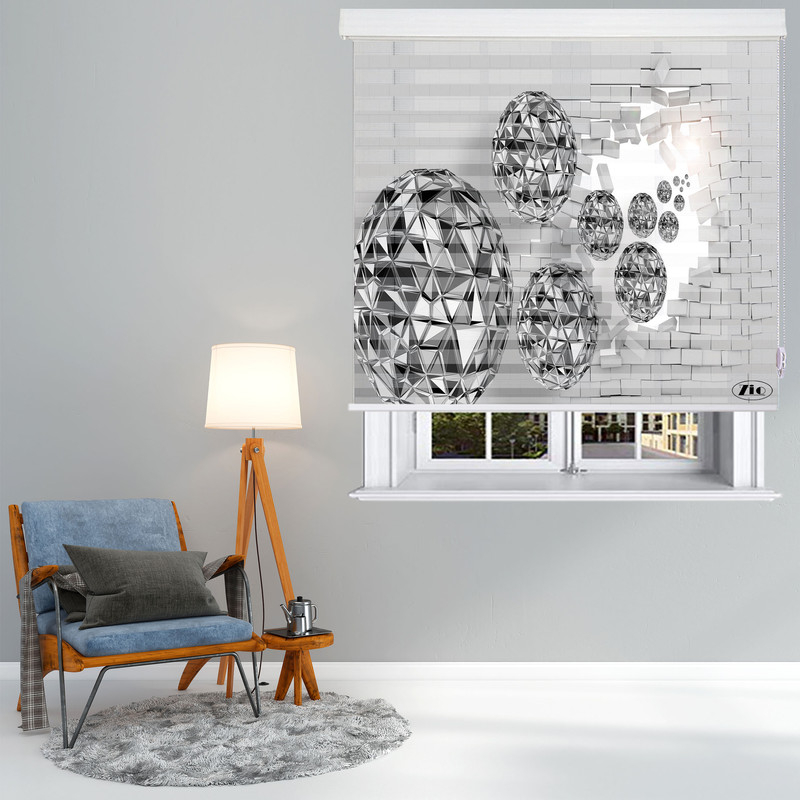 پرده زبرا زیو مدل 3D-1077 سایز 150x150 سانتی متر