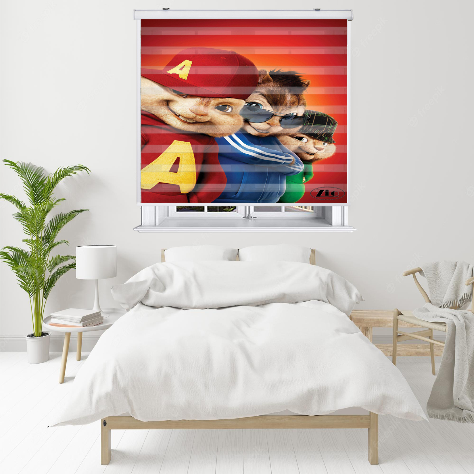 پرده زبرا زیو کد K3033 سایز 150X150 سانتی متر