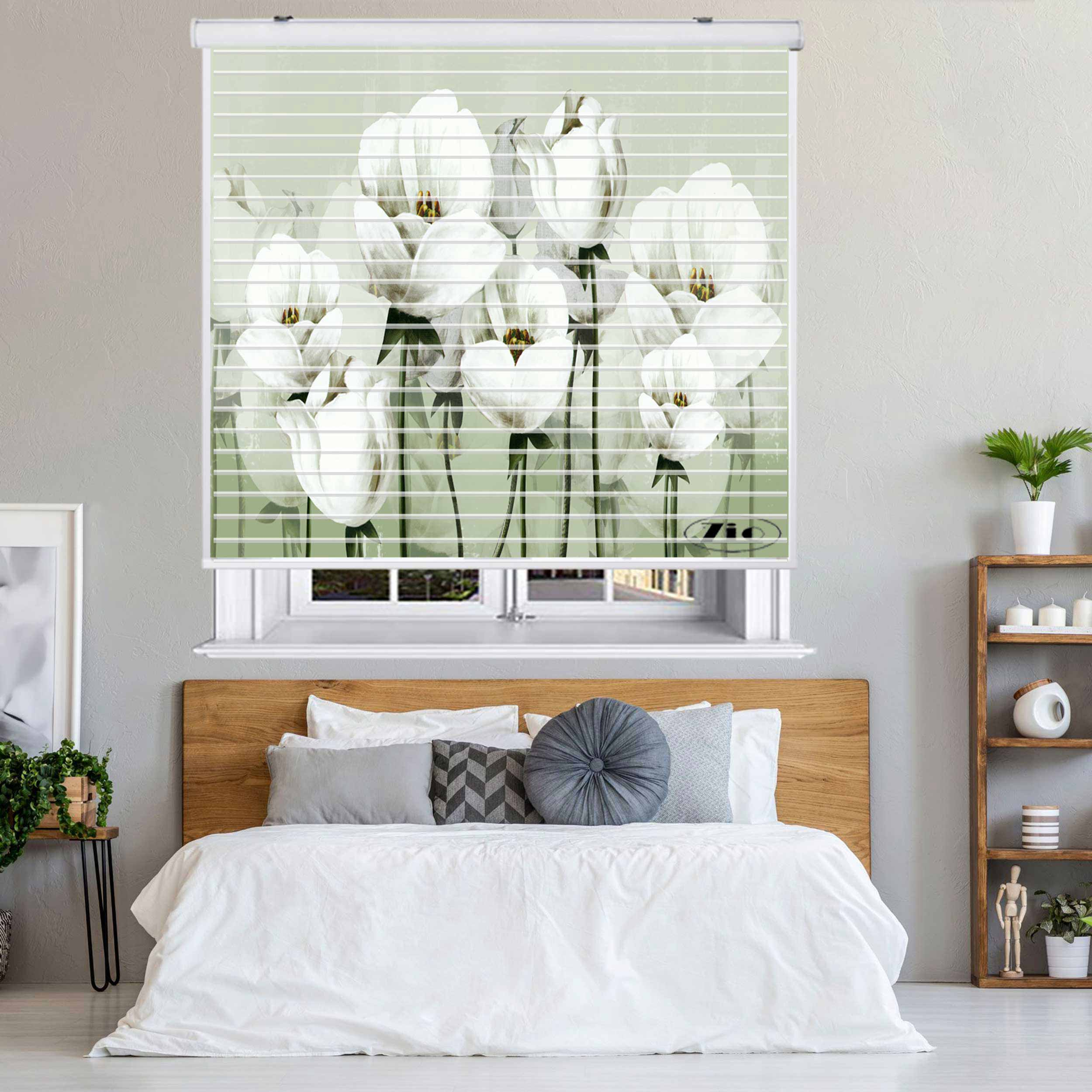 پرده زبرا زیو مدل  P-6051 سایز 150x150 سانتی متر
