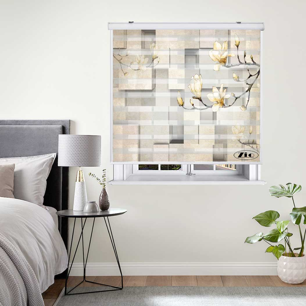 پرده زبرا زیو کد 3D1428 سایز 150x150 سانتی متر