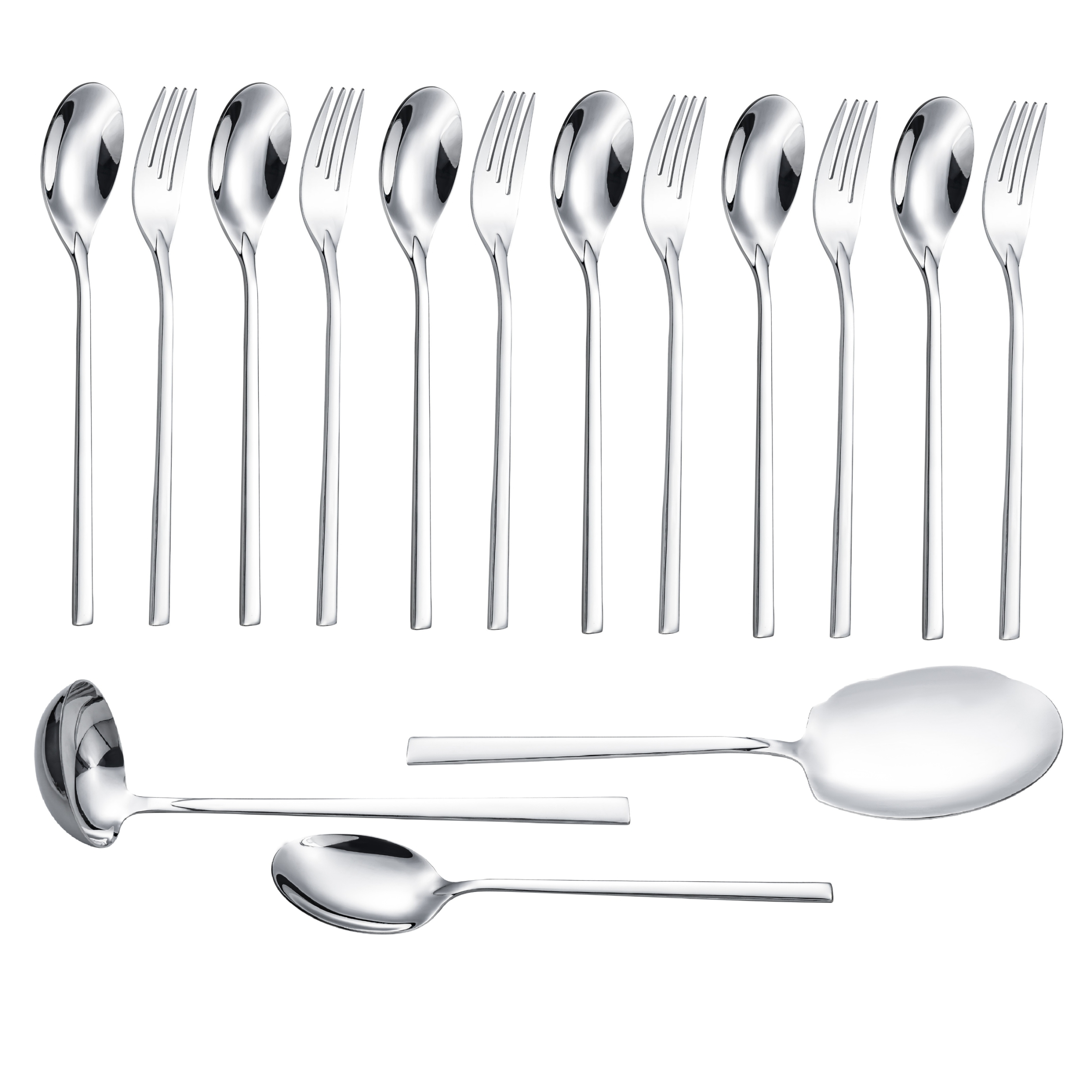 سرویس قاشق و چنگال 15 پارچه جی فی نی مدل G-253