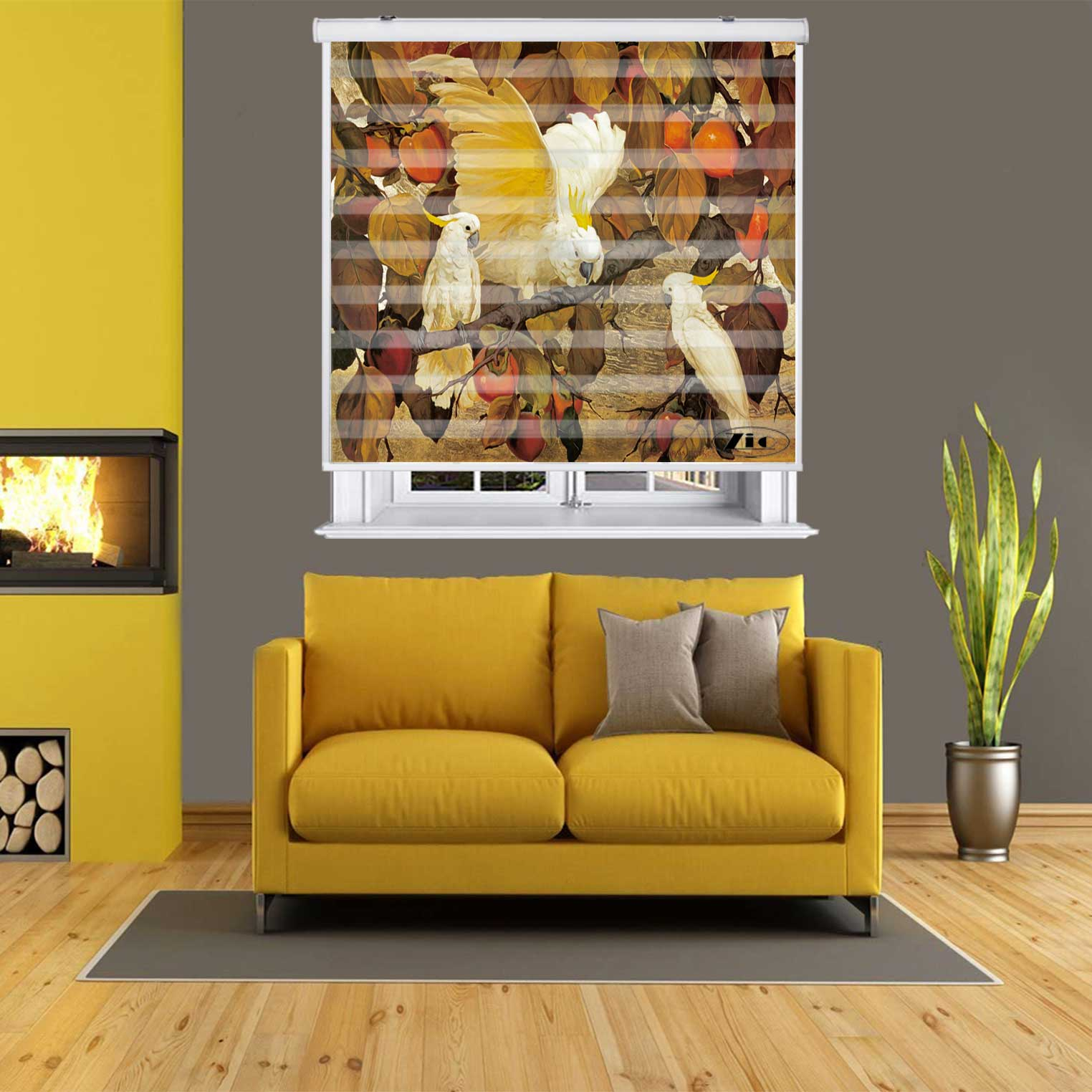 پرده زبرا زیو مدل P6020 سایز 150x200 سانتی متر