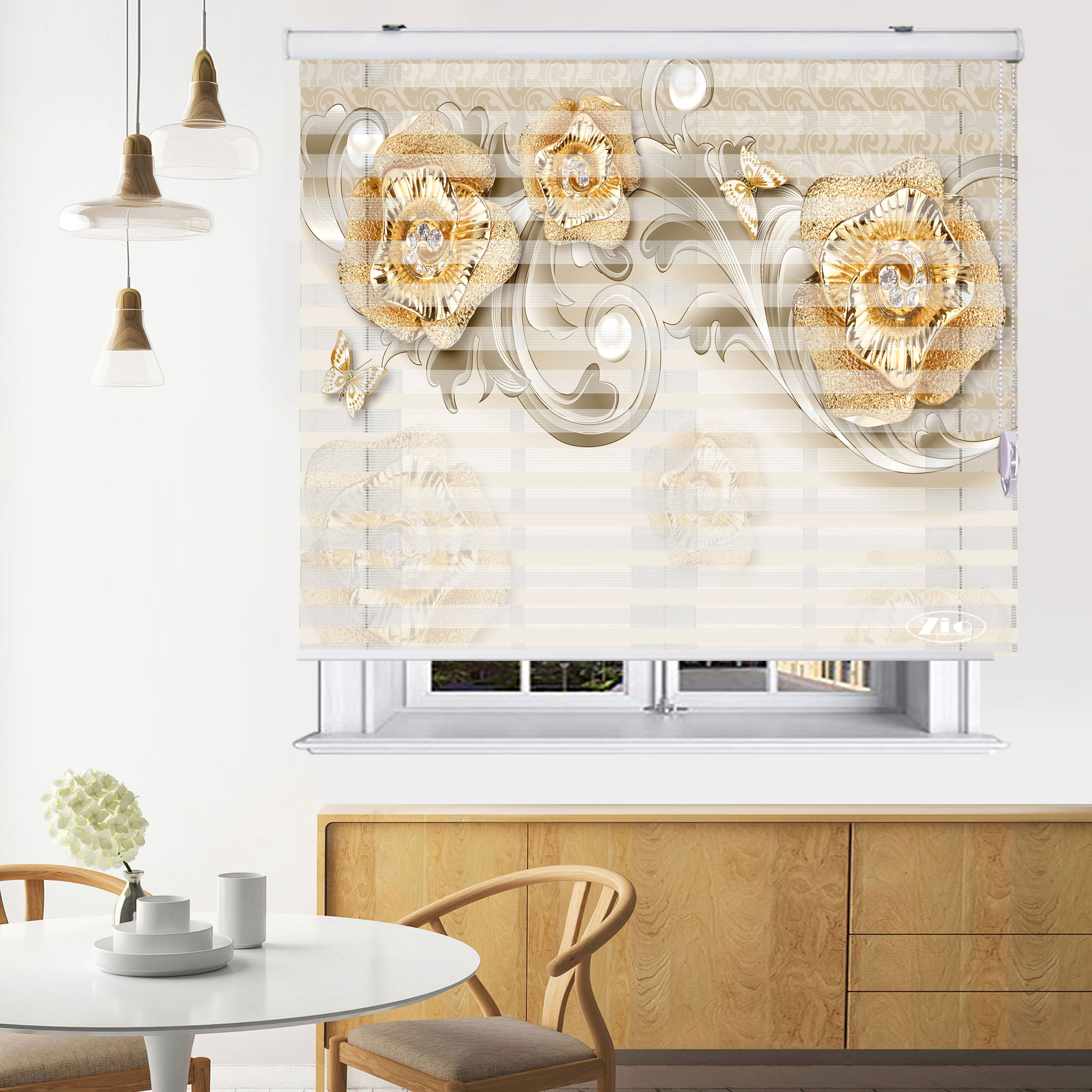 پرده زبرا زیو مدل 3D-1169 سایز 100x150 سانتی متر