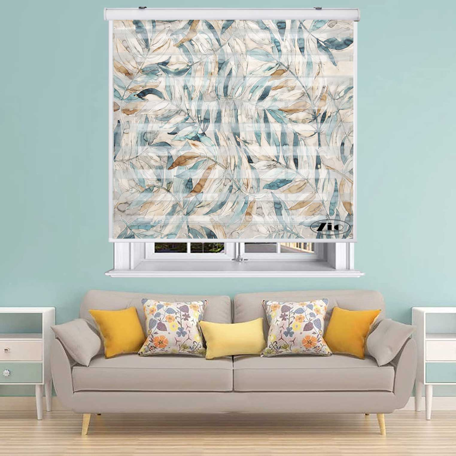 پرده زبرا زیو کد 3D1452 سایز 150x150 سانتی متر
