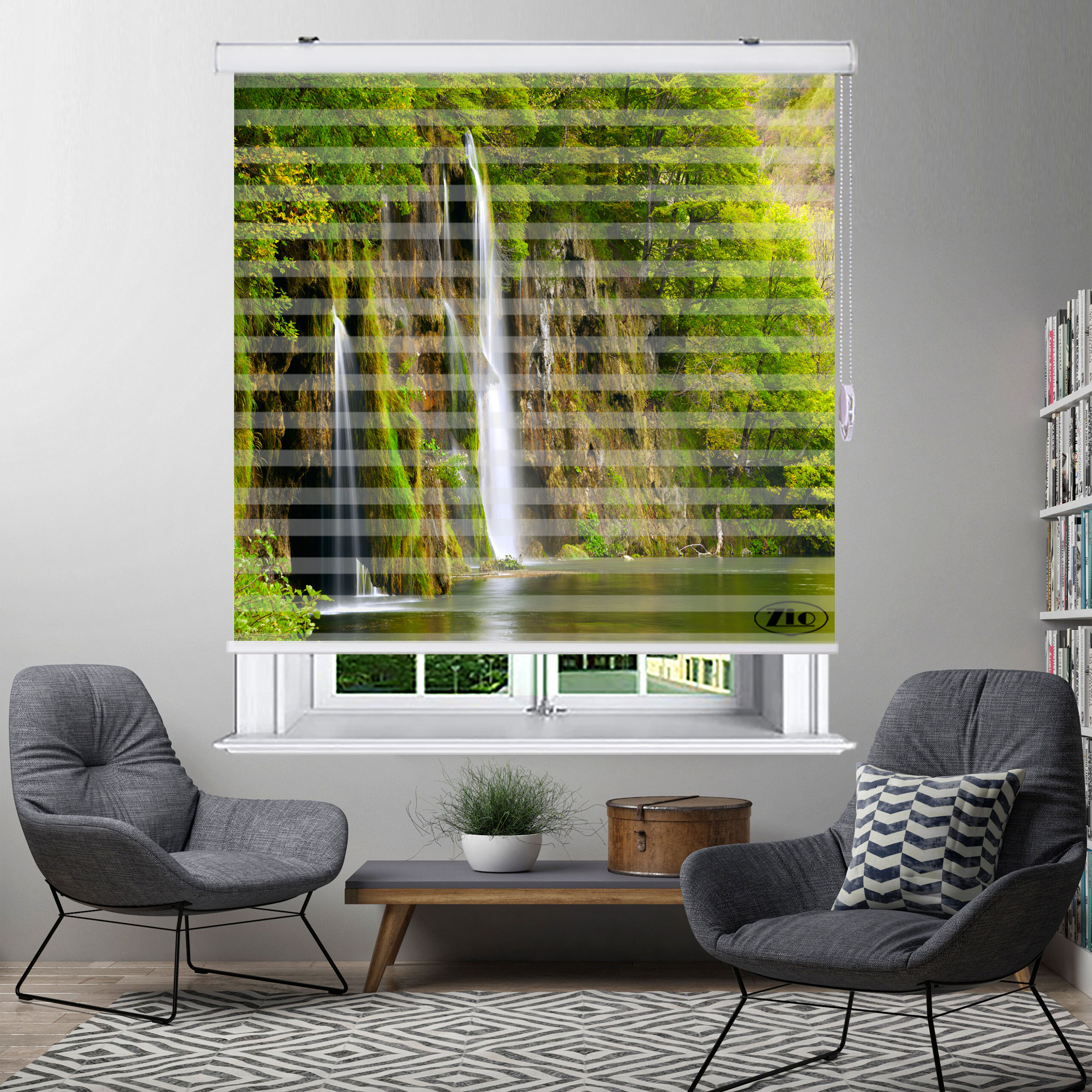 پرده زبرا زیو مدل L5031 سایز 100x280 سانتی متر