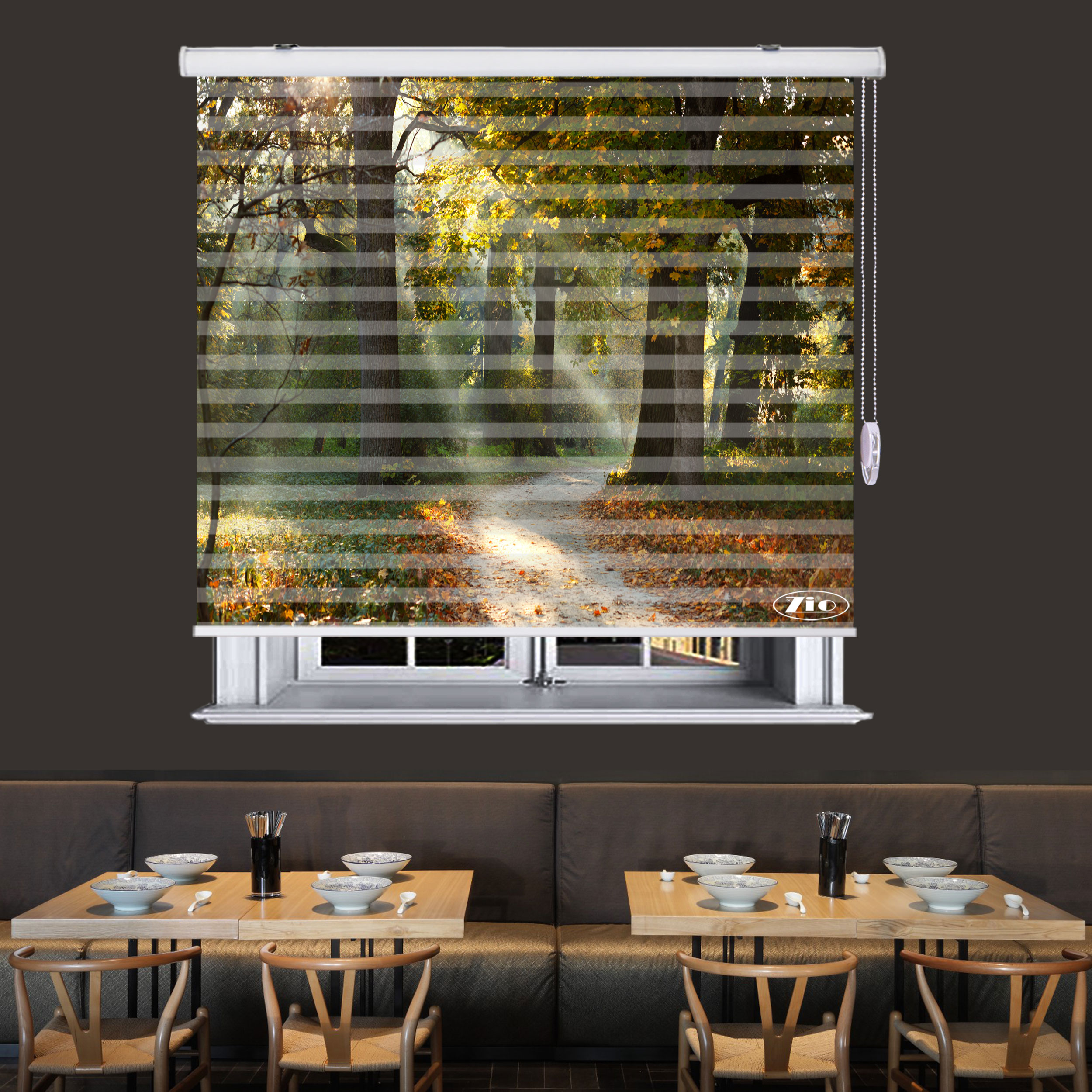 پرده زبرا زیو مدل L5072 سایز 150x280 سانتی متر