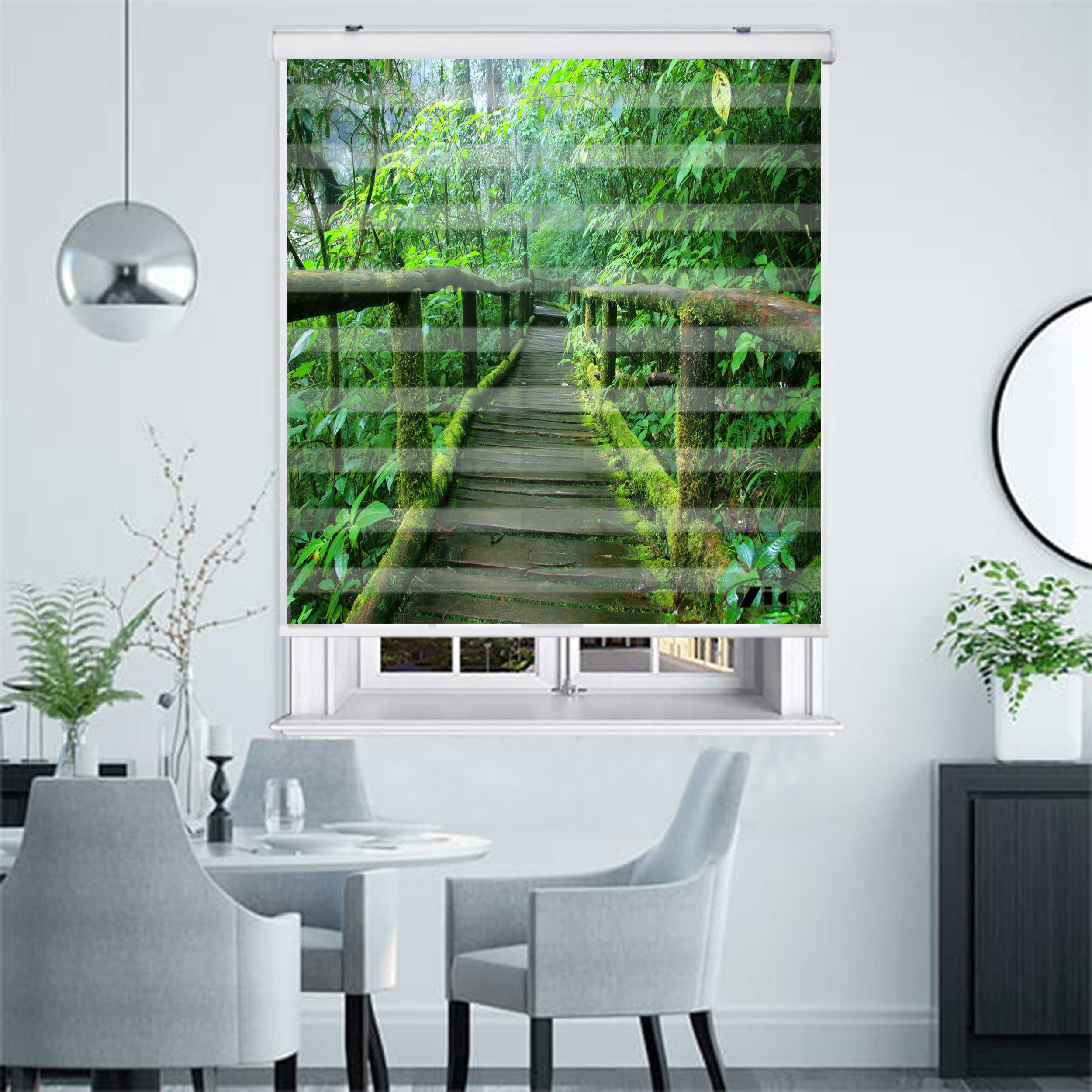 پرده زبرا زیو کد L5054 سایز 150X150 سانتی متر