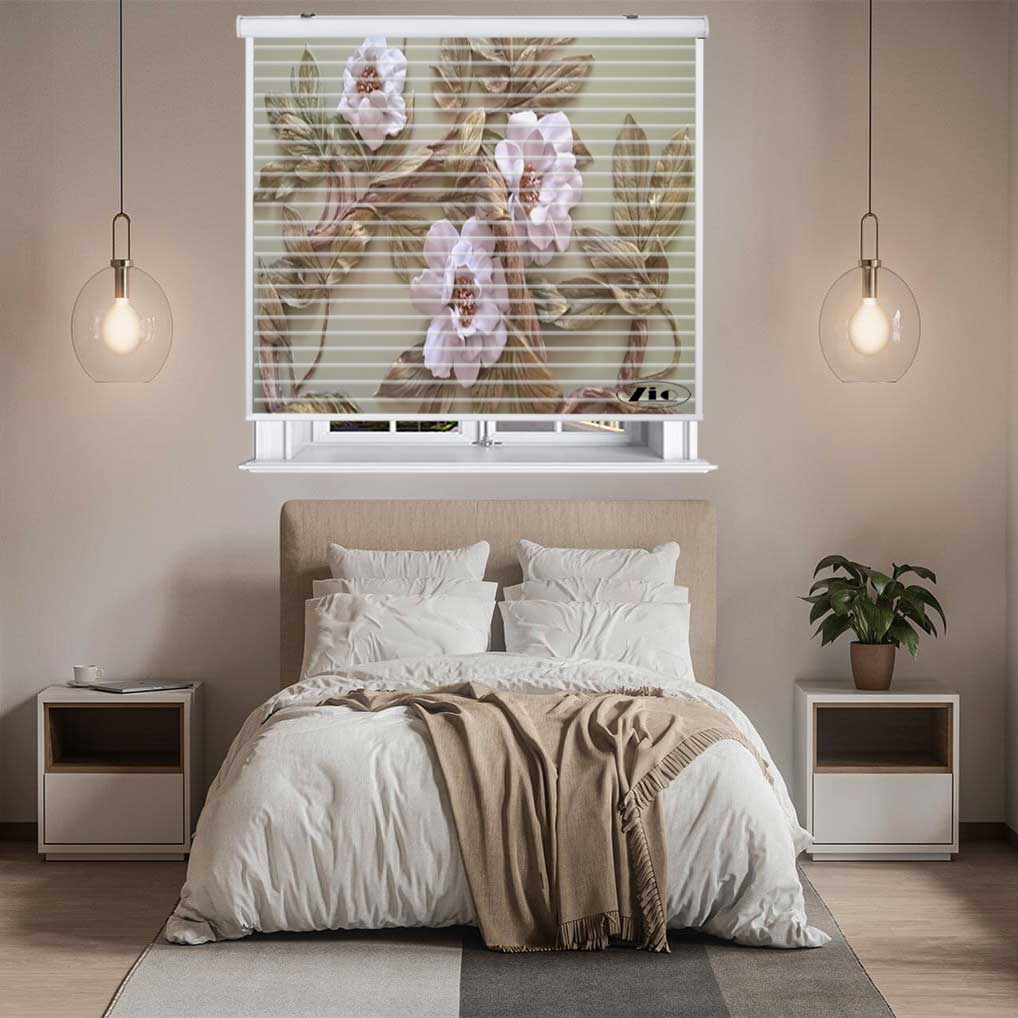 پرده زبرا زیو مدل سیلوئت 3D1345 سایز 150x150 سانتی متر