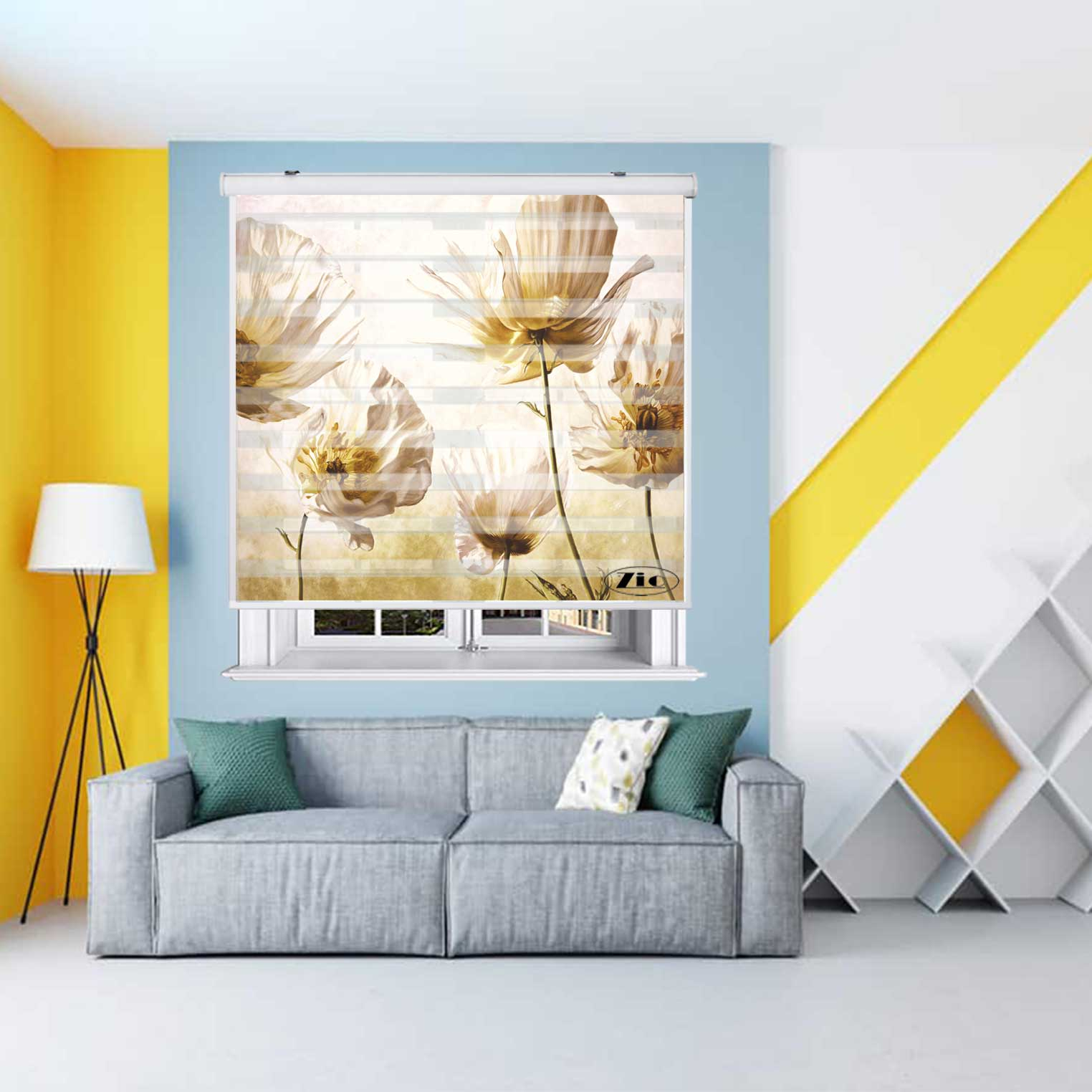 پرده زبرا زیو کد 3D1489 سایز 150X150 سانتی متر.