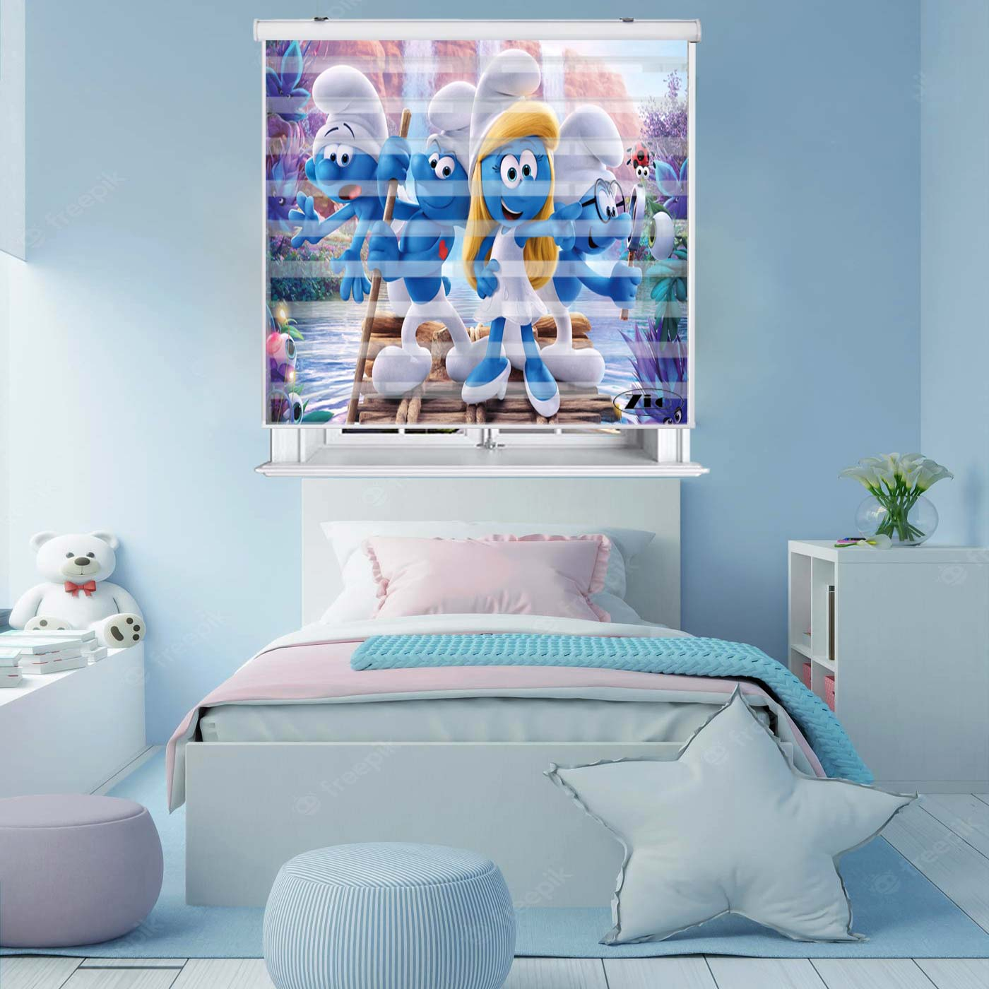 پرده زبرا زیو کد K3059 سایز 150X150 سانتی متر