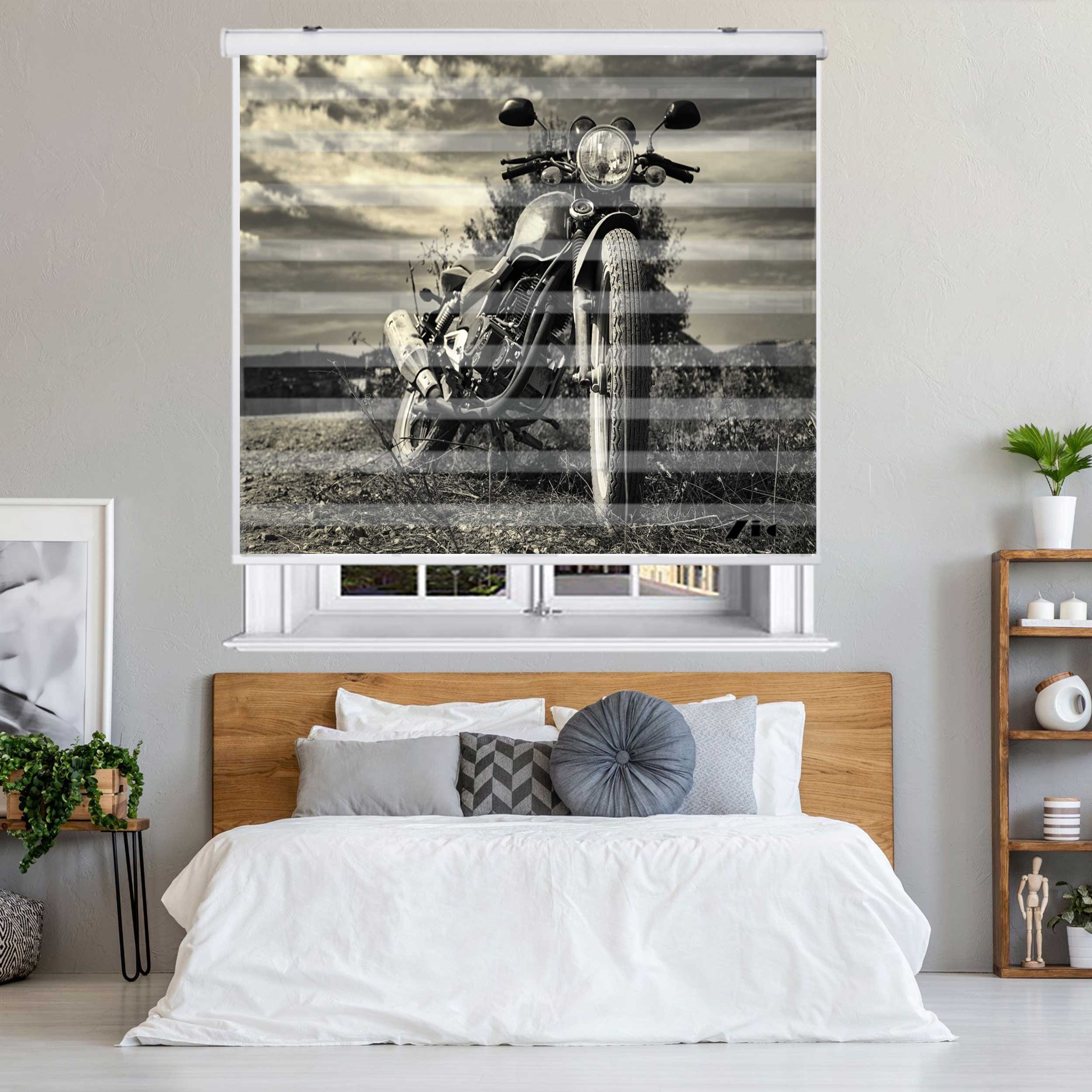 پرده زبرا زیو کد OV 7019 سایز 150x150 سانتی متر