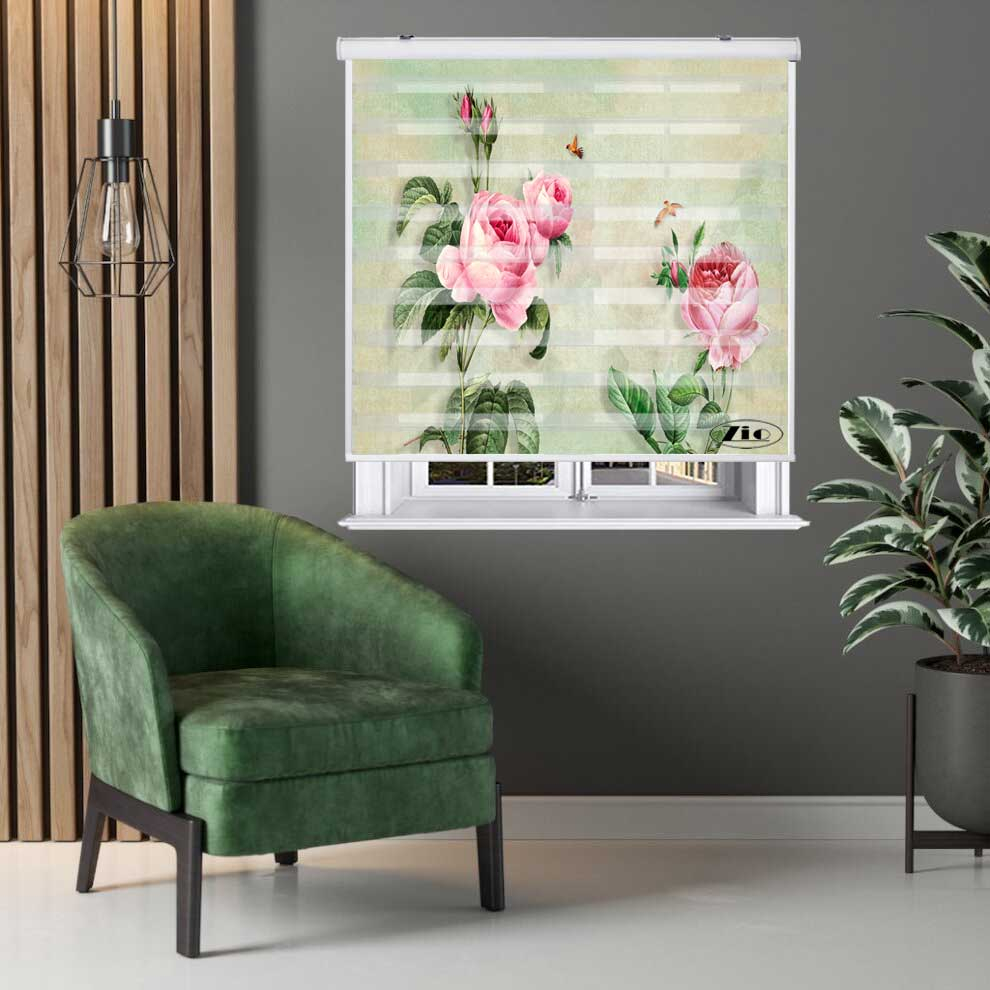 پرده زبرا زیو کد 3D1528 سایز 150X150 سانتی متر