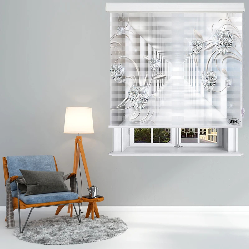 پرده زبرا زیو مدل 3D-1151 سایز 110x140 سانتی متر