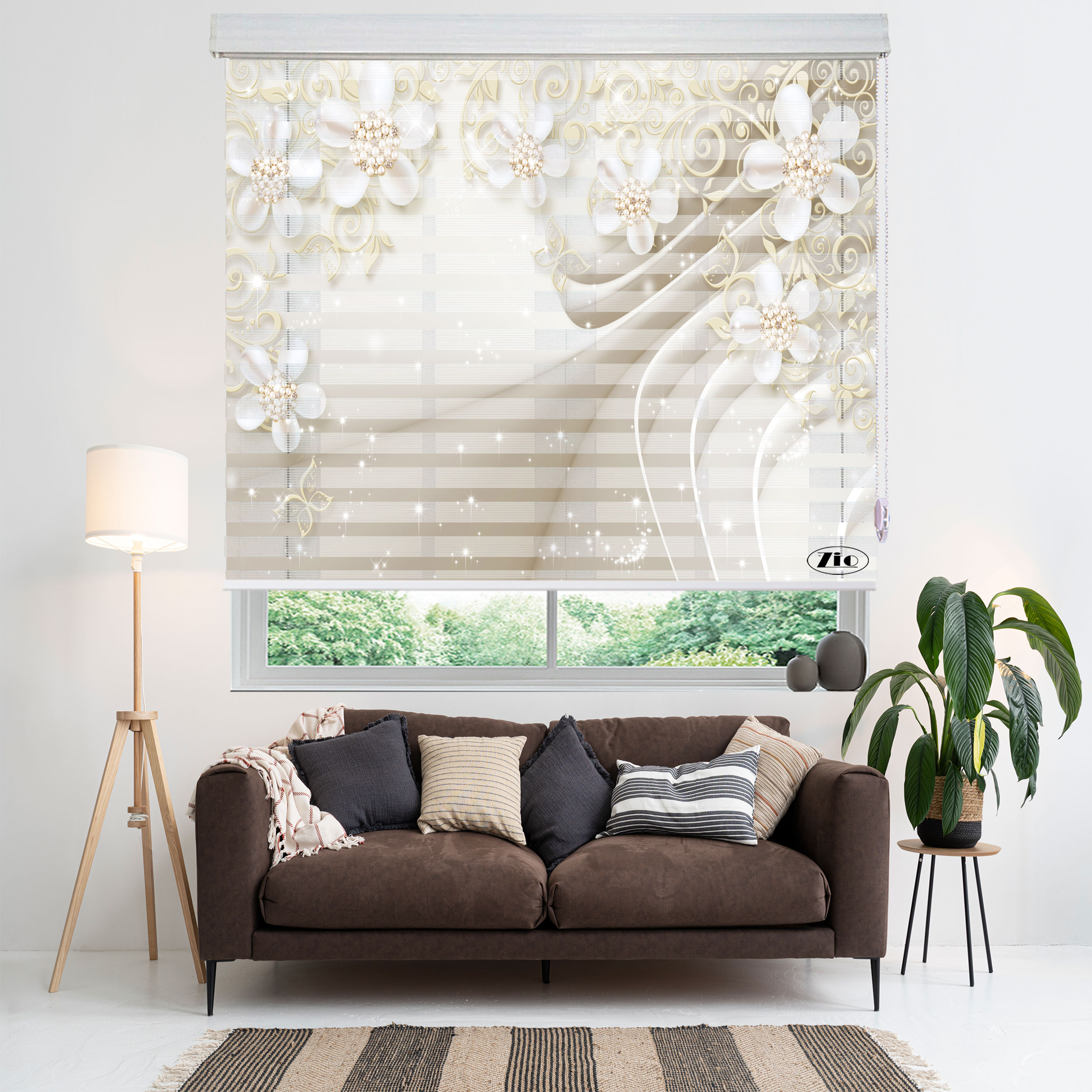 پرده زبرا زیو مدل 3D-1203 سایز 200x150 سانتی متر