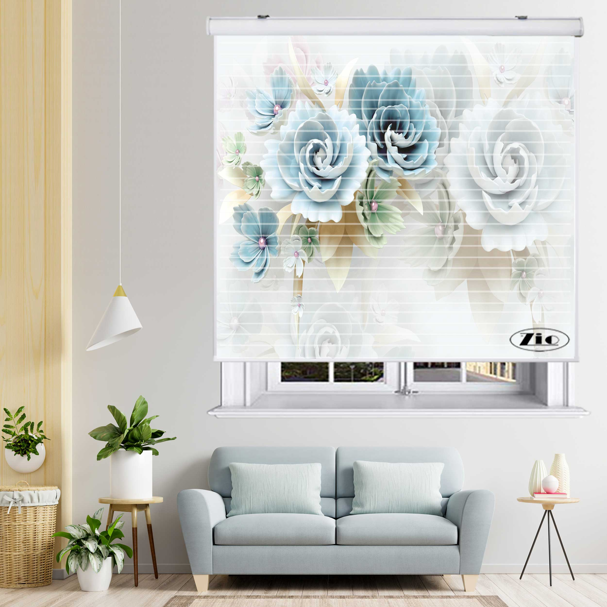 پرده زبرا زیو مدل 3D1062 سایز 150x150 سانتی متر