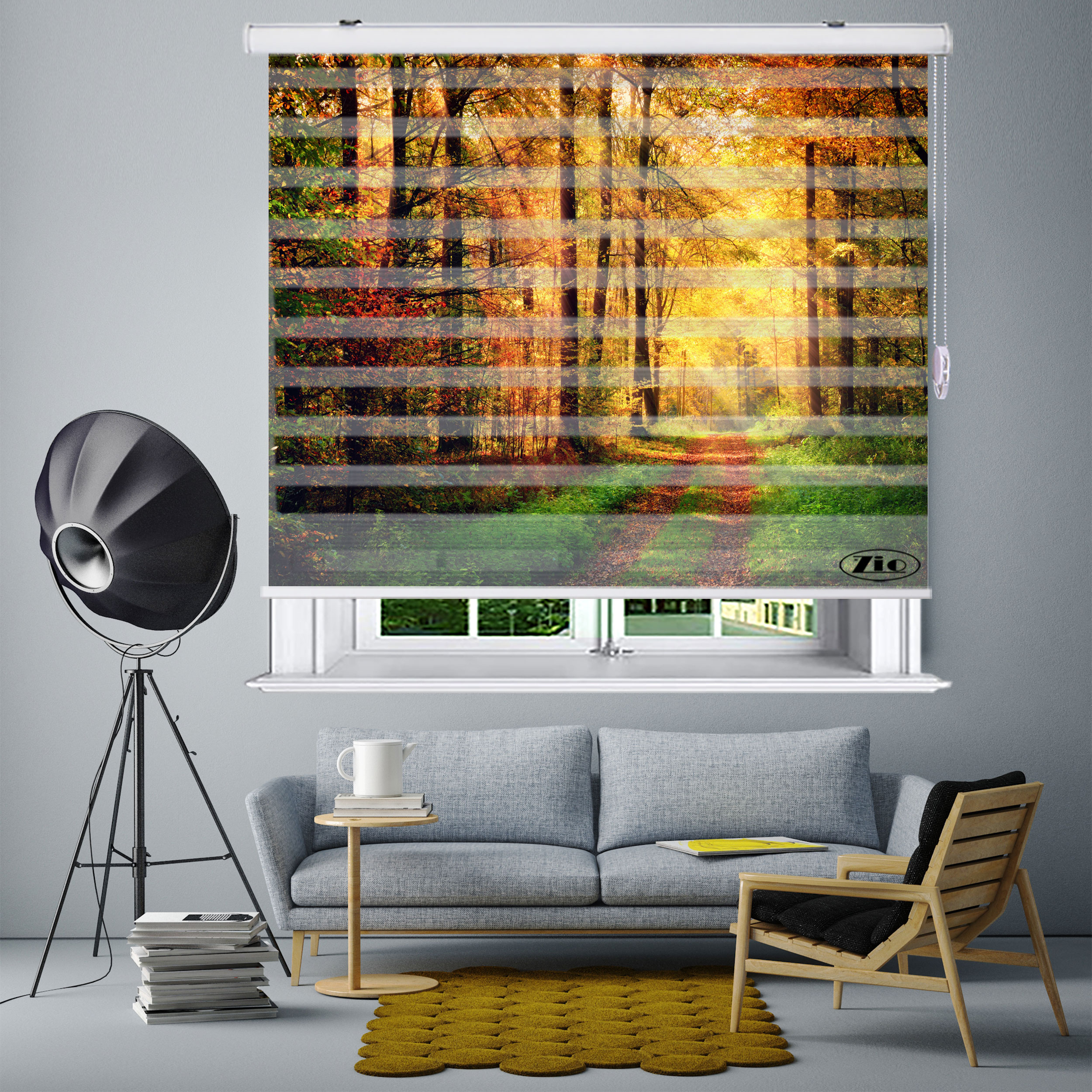 پرده زبرا زیو مدل L5029 سایز 100x280 سانتی متر