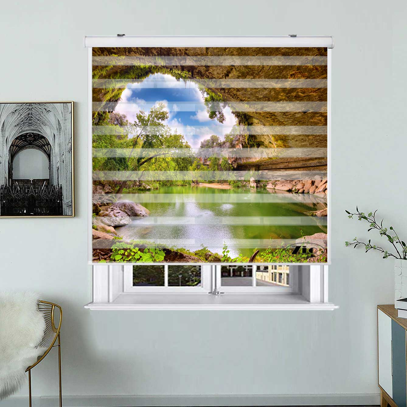 پرده زبرا زیو کد L5028 سایز 150X150 سانتی متر