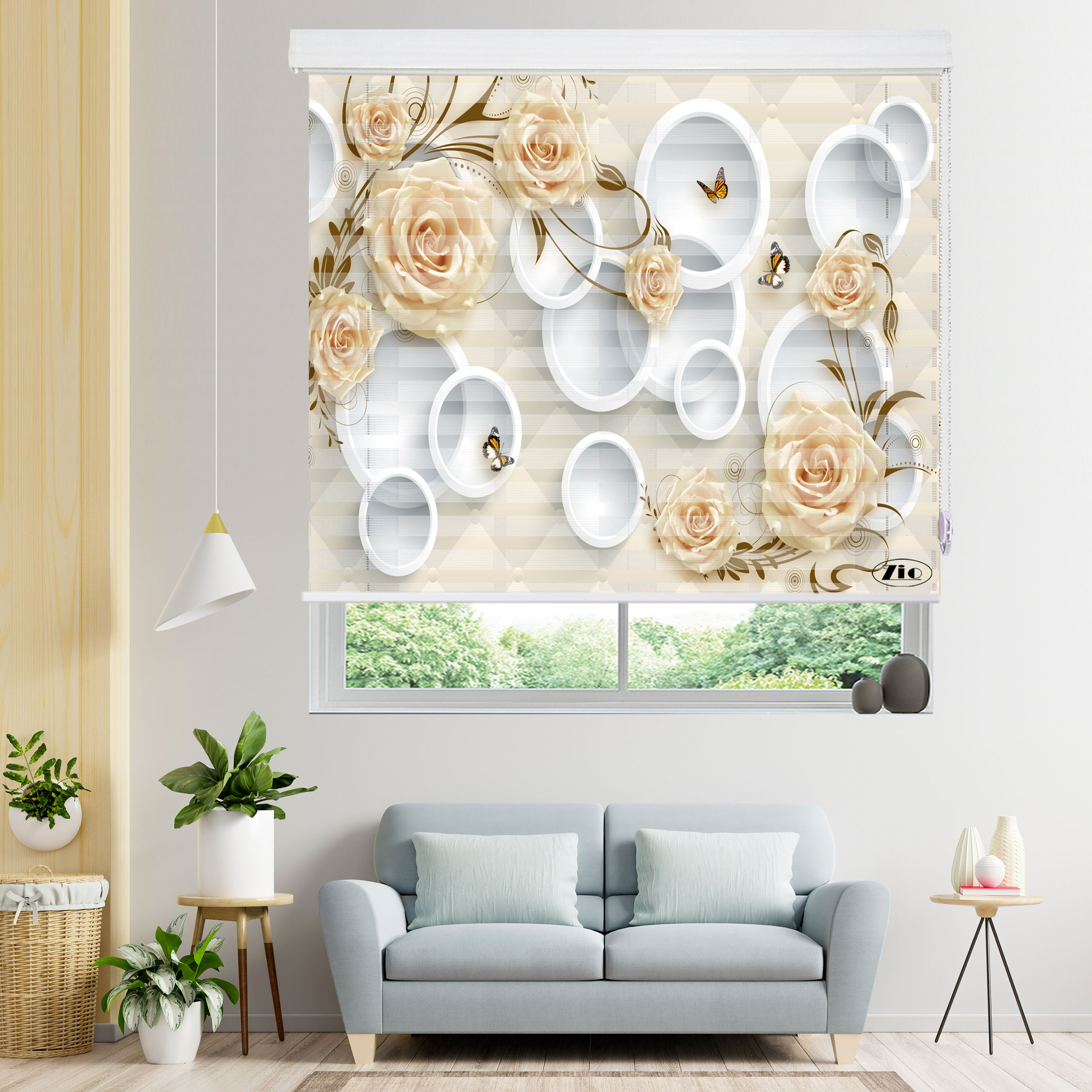 پرده زبرا زیو مدل 3D-1127 سایز 200x150 سانتی متر
