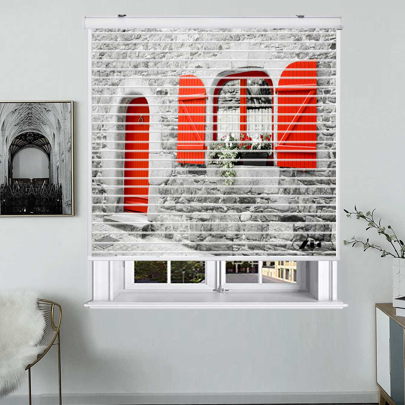 پرده زبرا زیو مدل سیلوئت L-5069 سایز 150x150 سانتی متر