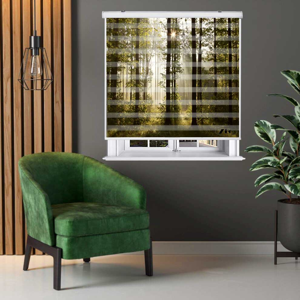 پرده زبرا زیو کد L5001 سایز 150X150 سانتی متر