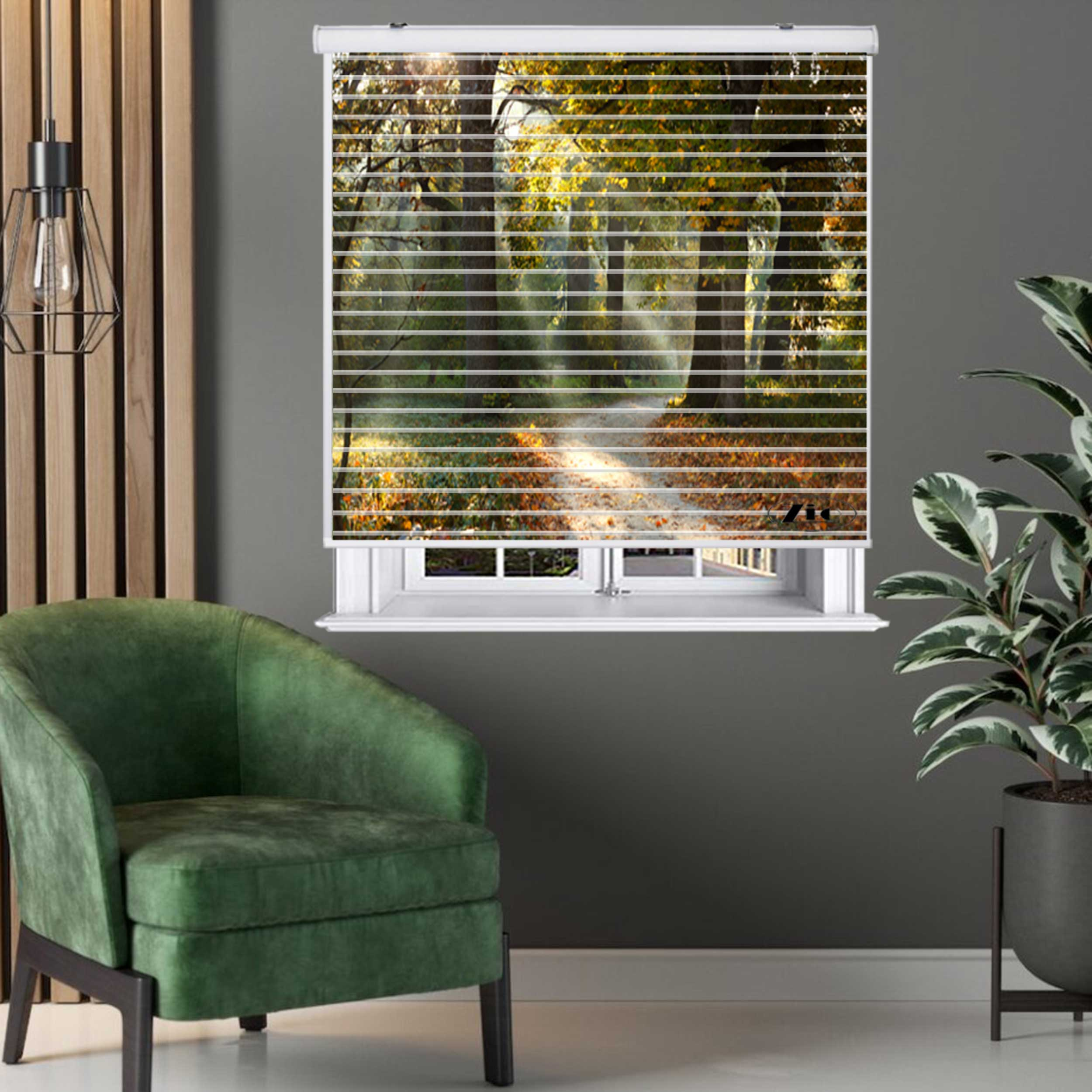 پرده زبرا زیو مدل L-5072 سایز 150x150 سانتی متر