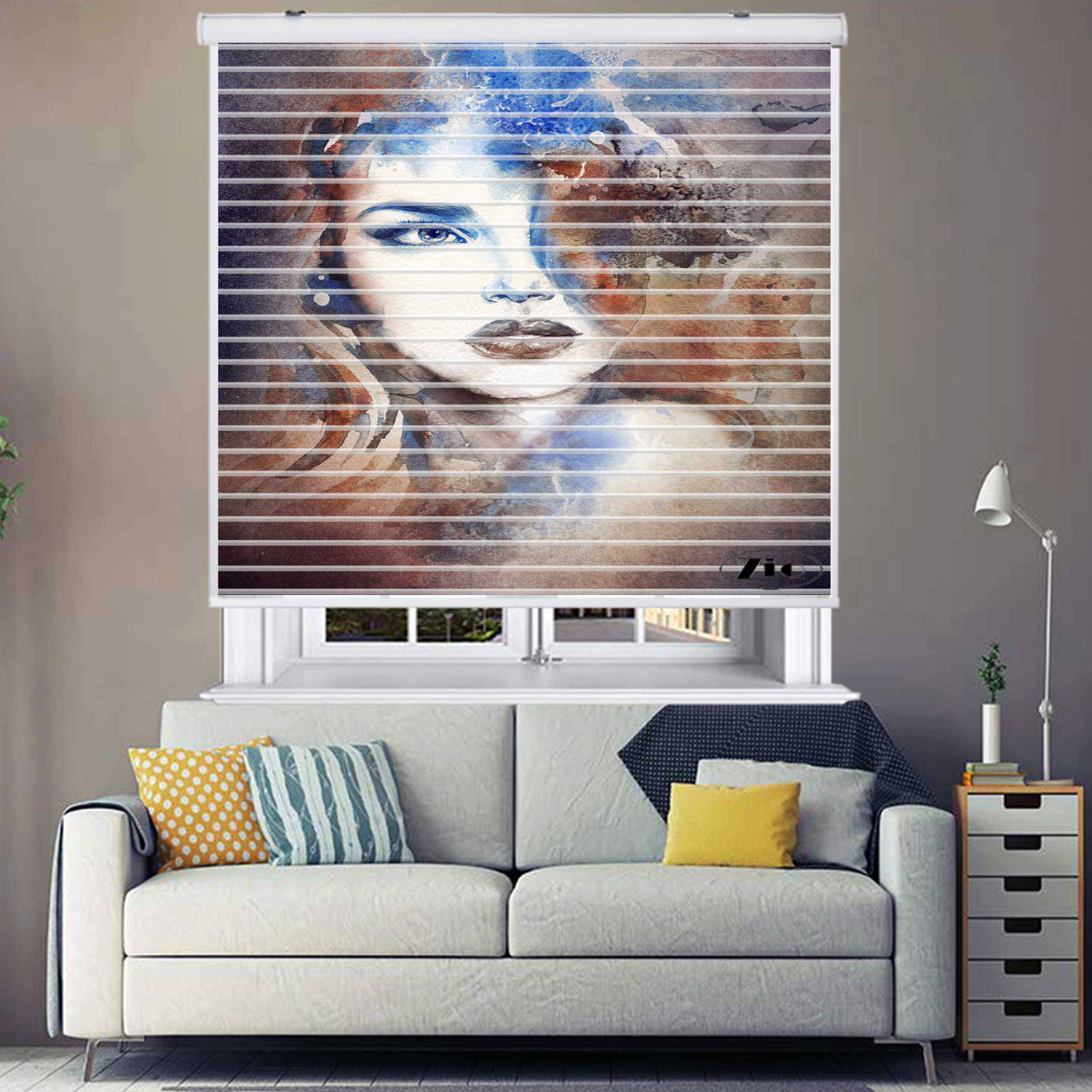 پرده زبرا زیو مدل P-6029 سایز 150x150 سانتی متر