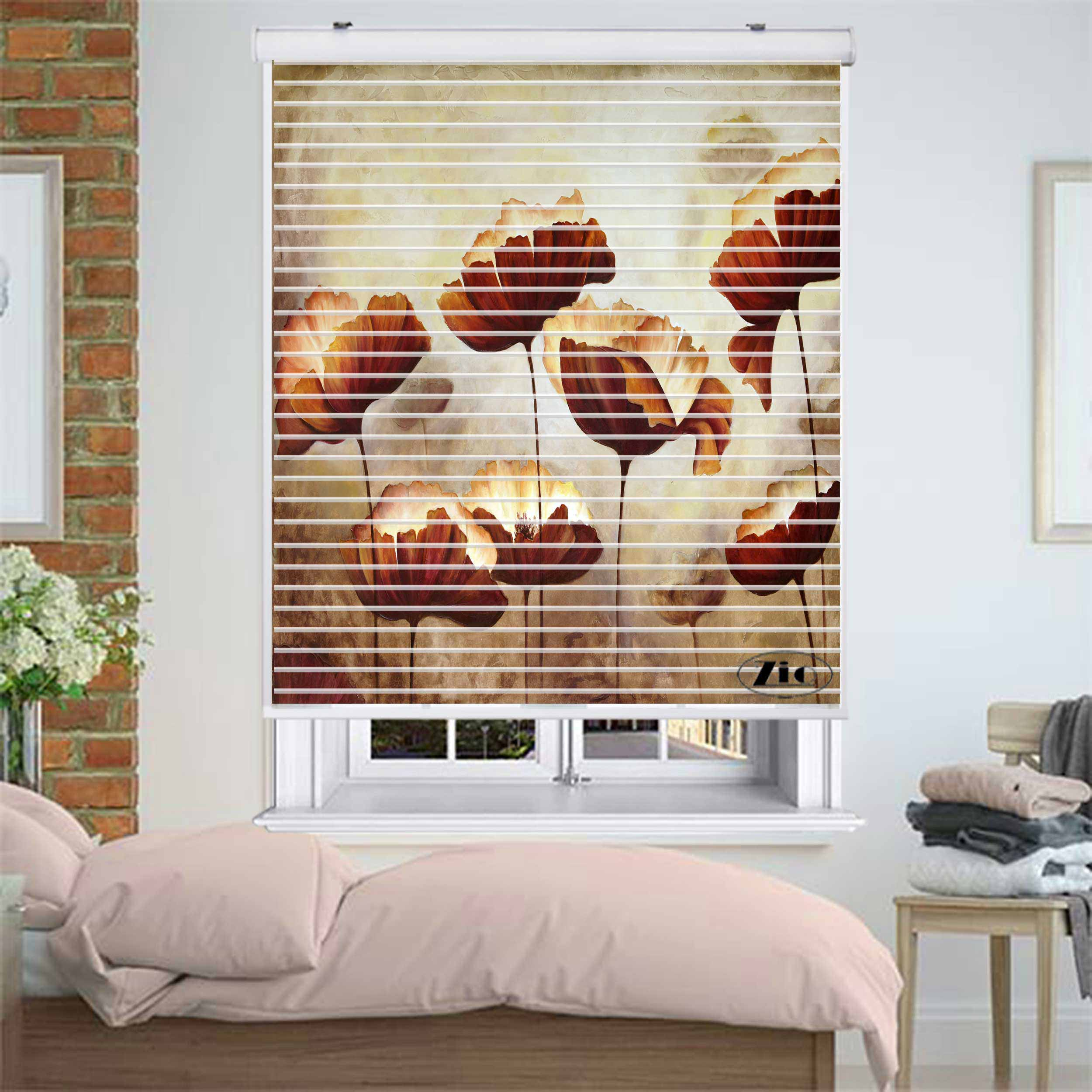 پرده زبرا زیو مدل  P-6046 سایز 150x150 سانتی متر