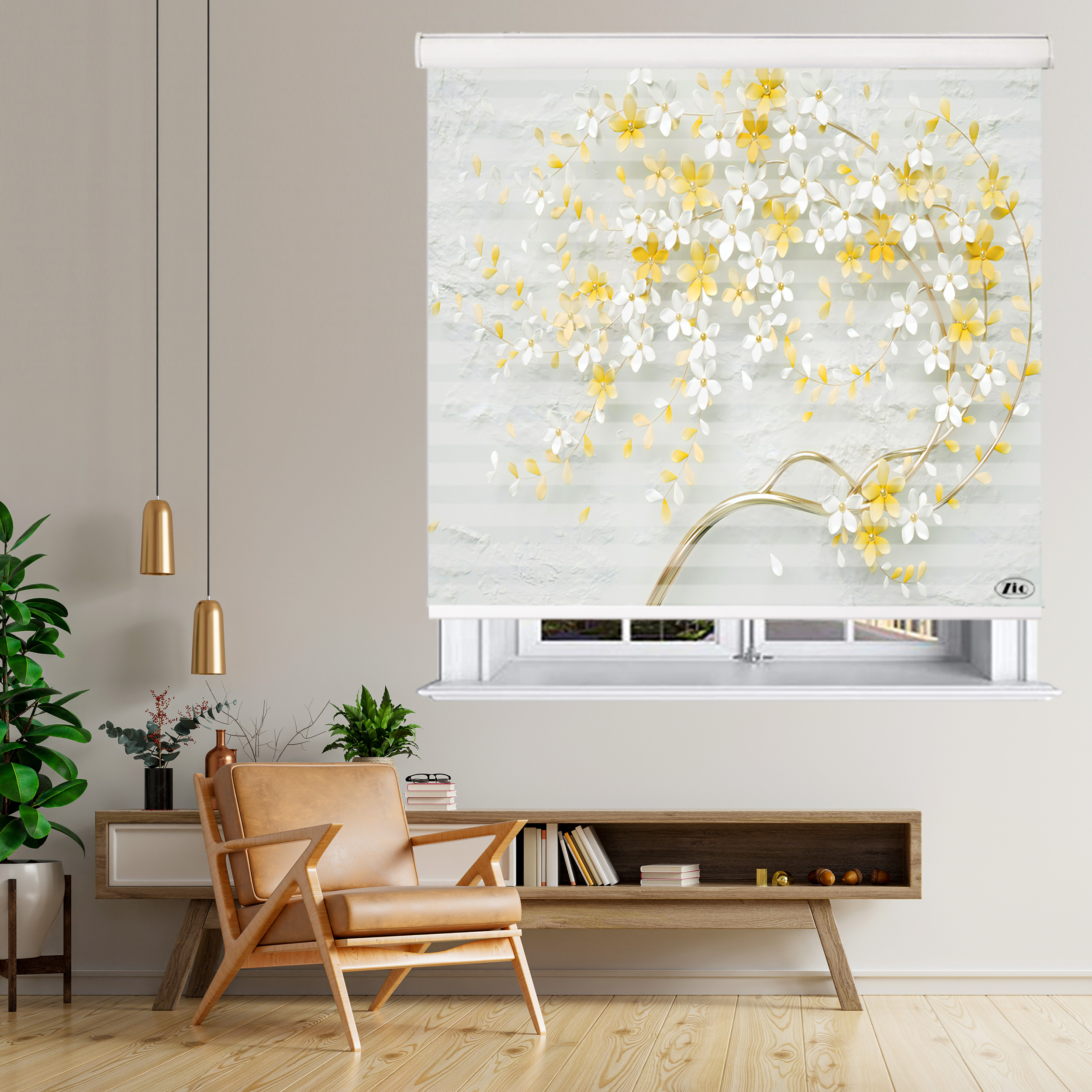 پرده زبرا زیو مدل TD-90 سایز 150x150 سانتی متر