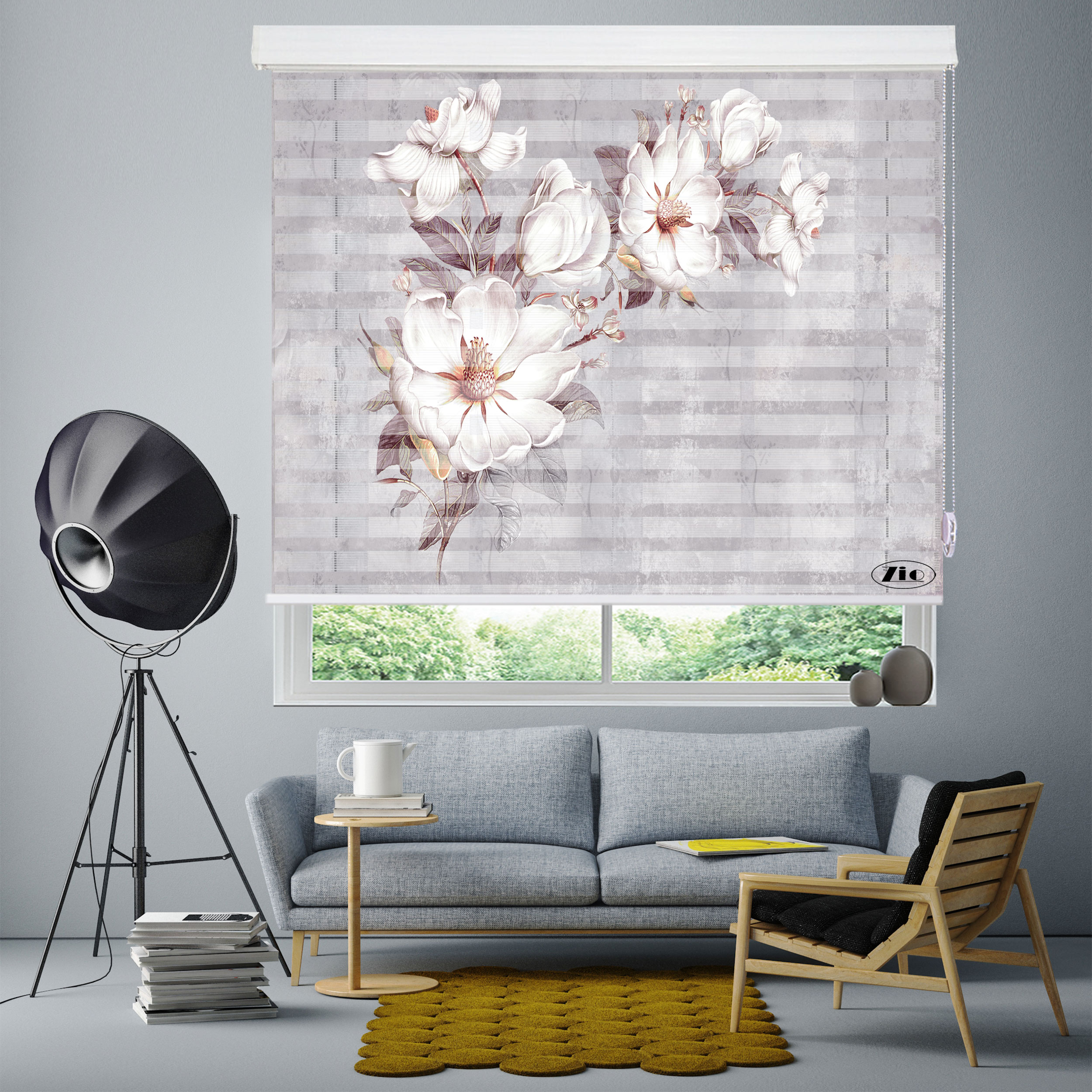 پرده زبرا زیو مدل 3D-1016 سایز 100x150 سانتی متر