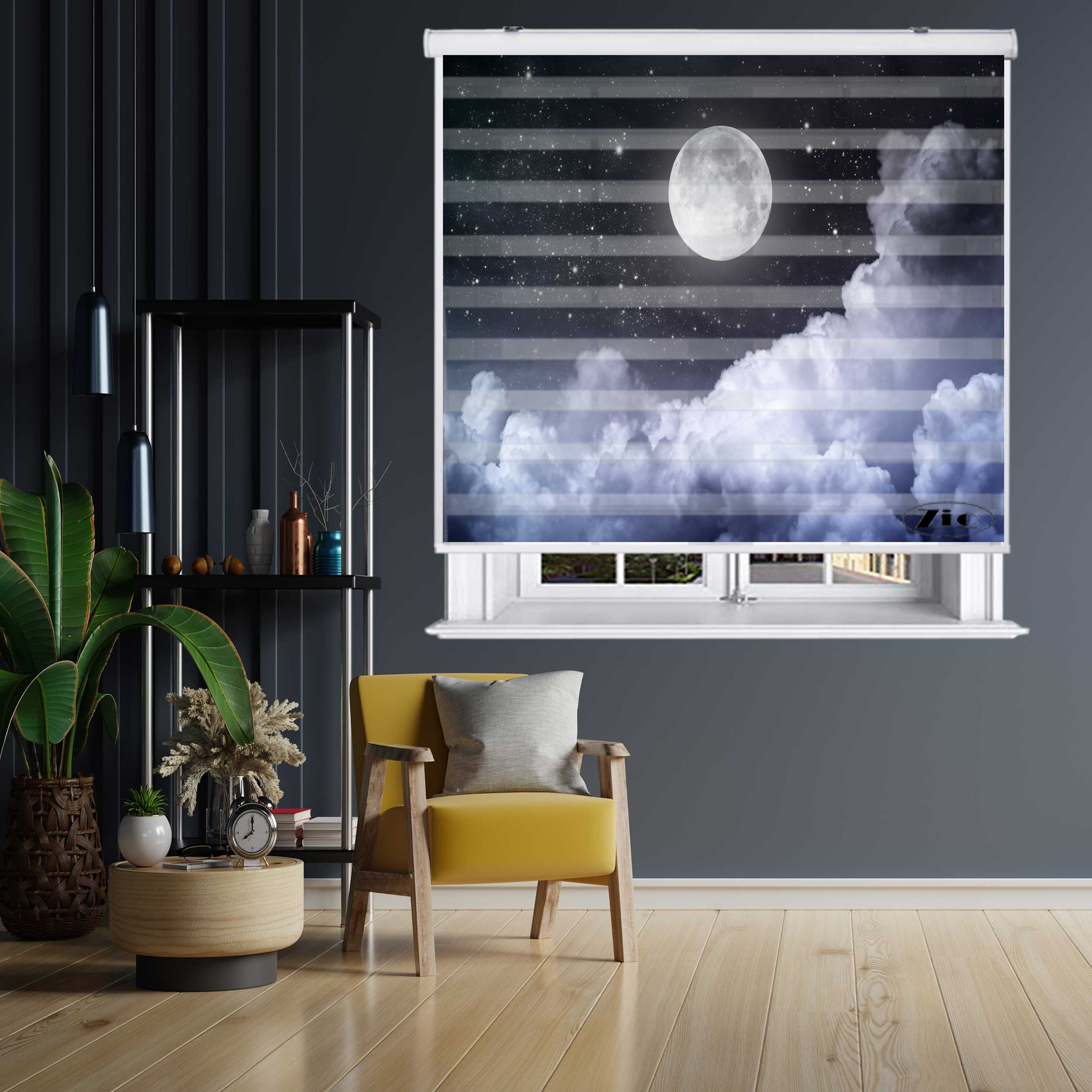 پرده زبرا زیو مدل L5044 سایز 200x280 سانتی متر