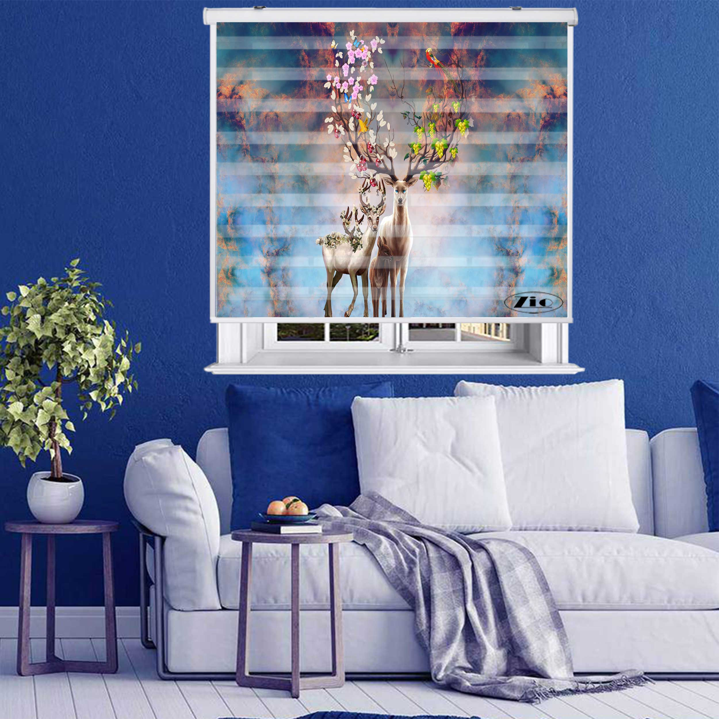 پرده زبرا زیو کد OA7059 سایز 150x150 سانتی متر